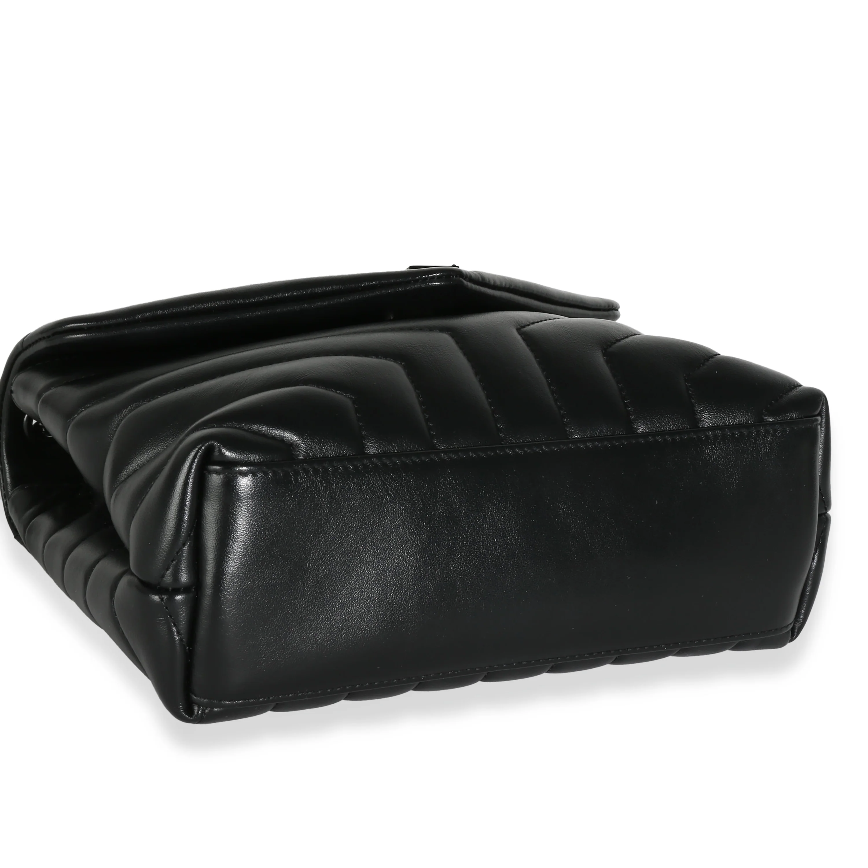 Black Matelasse Calfskin Small Lou Lou Chain Bag - Image 6
