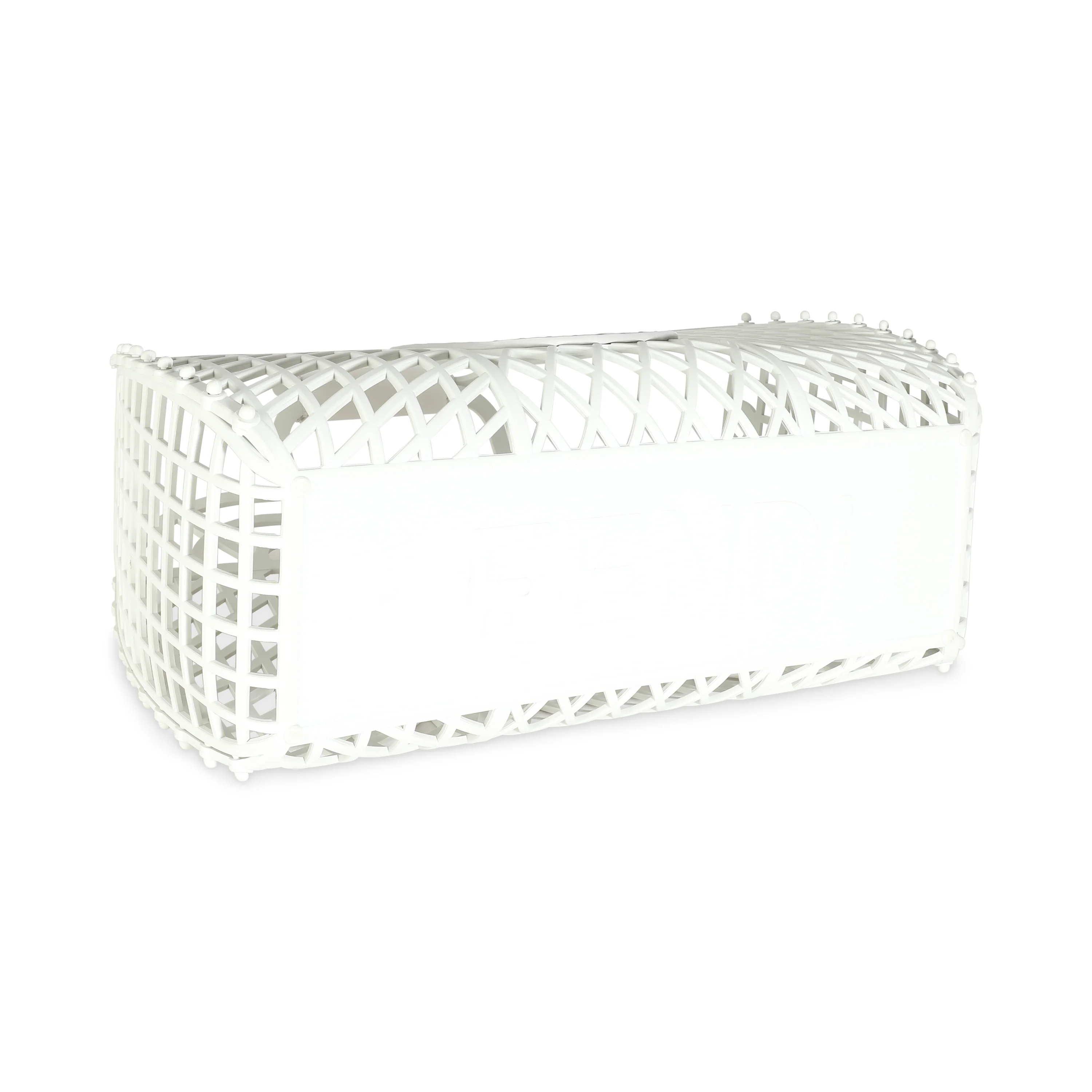 White Recycled Plastic Vitello Liberty Matte Medium Fendi Basket - Image 6