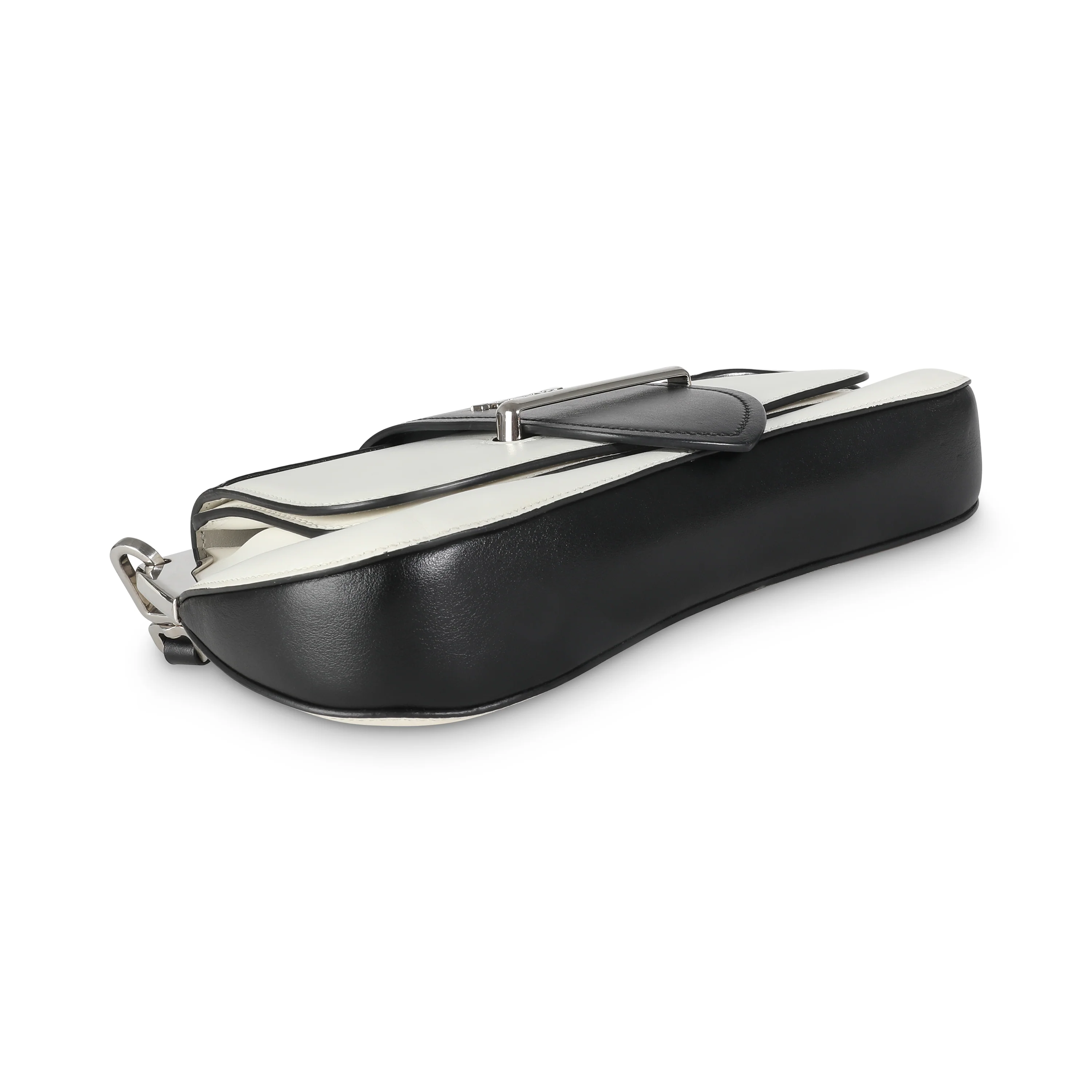 Black White City Calfskin Sidonie Shoulder Bag - Image 6
