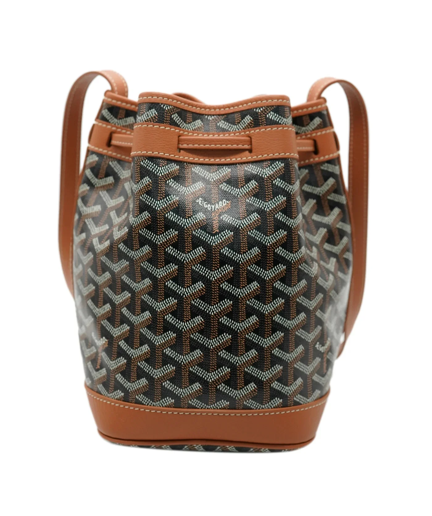 Black Gold Goyardine Canvas Petit Flot Bucket PM - Image 4