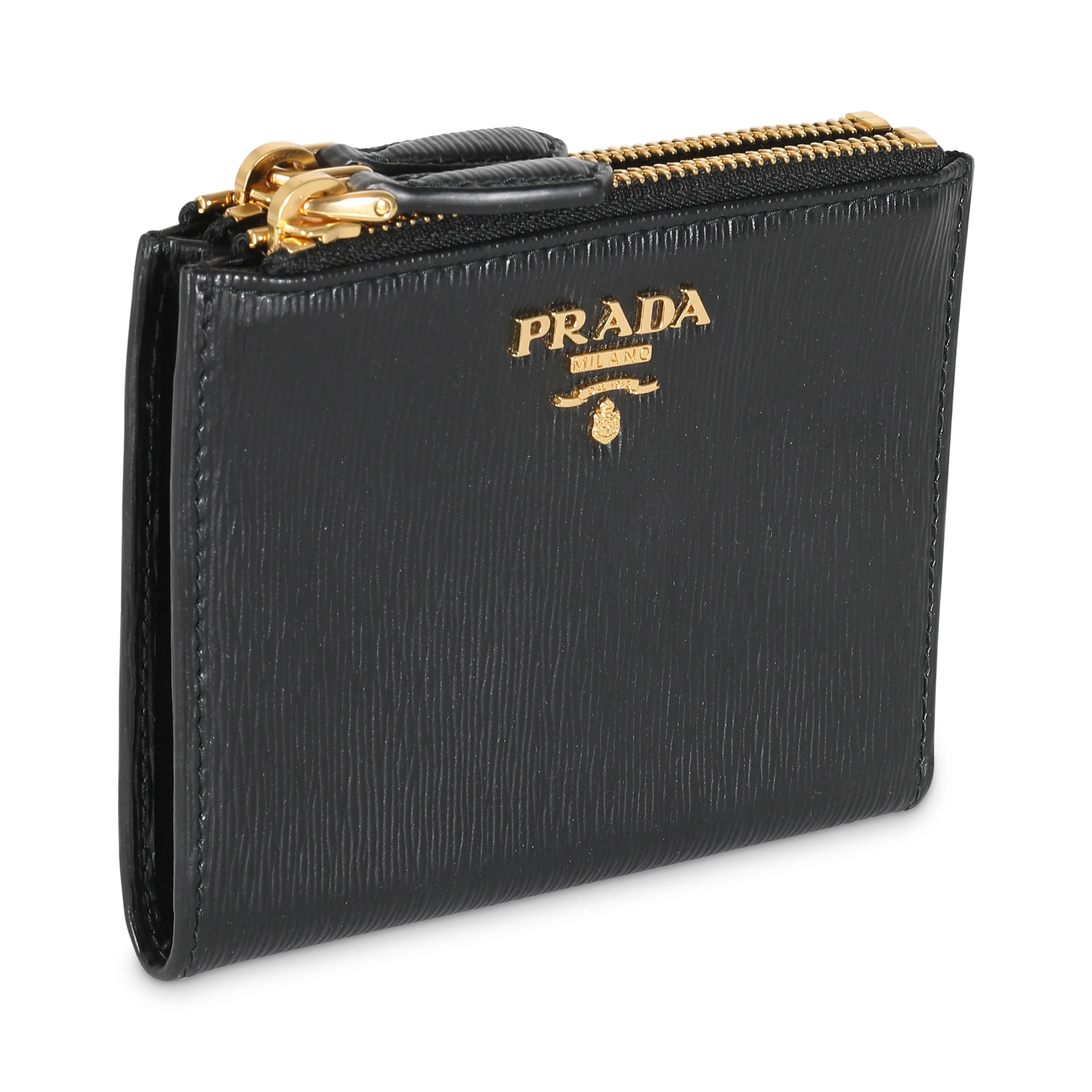 Black Vitello Move Bi-Fold Compact Wallet - Image 3