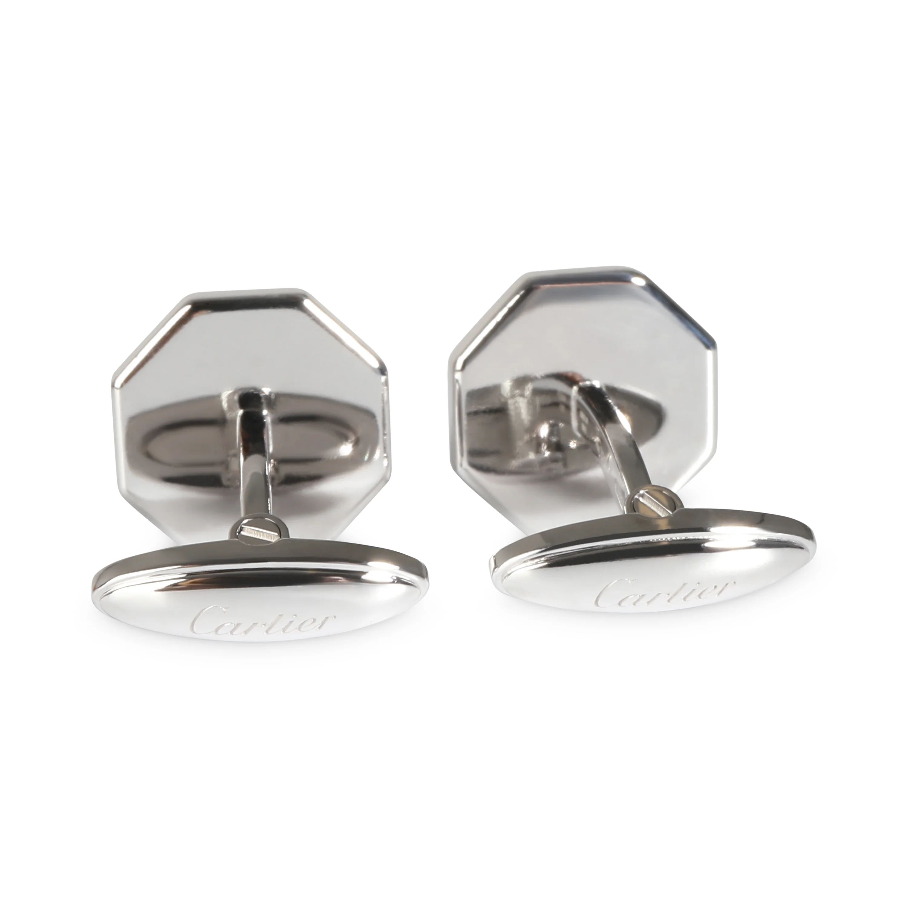 Vintage Cufflinks in 18k White Gold 0.5 CTW - Image 4
