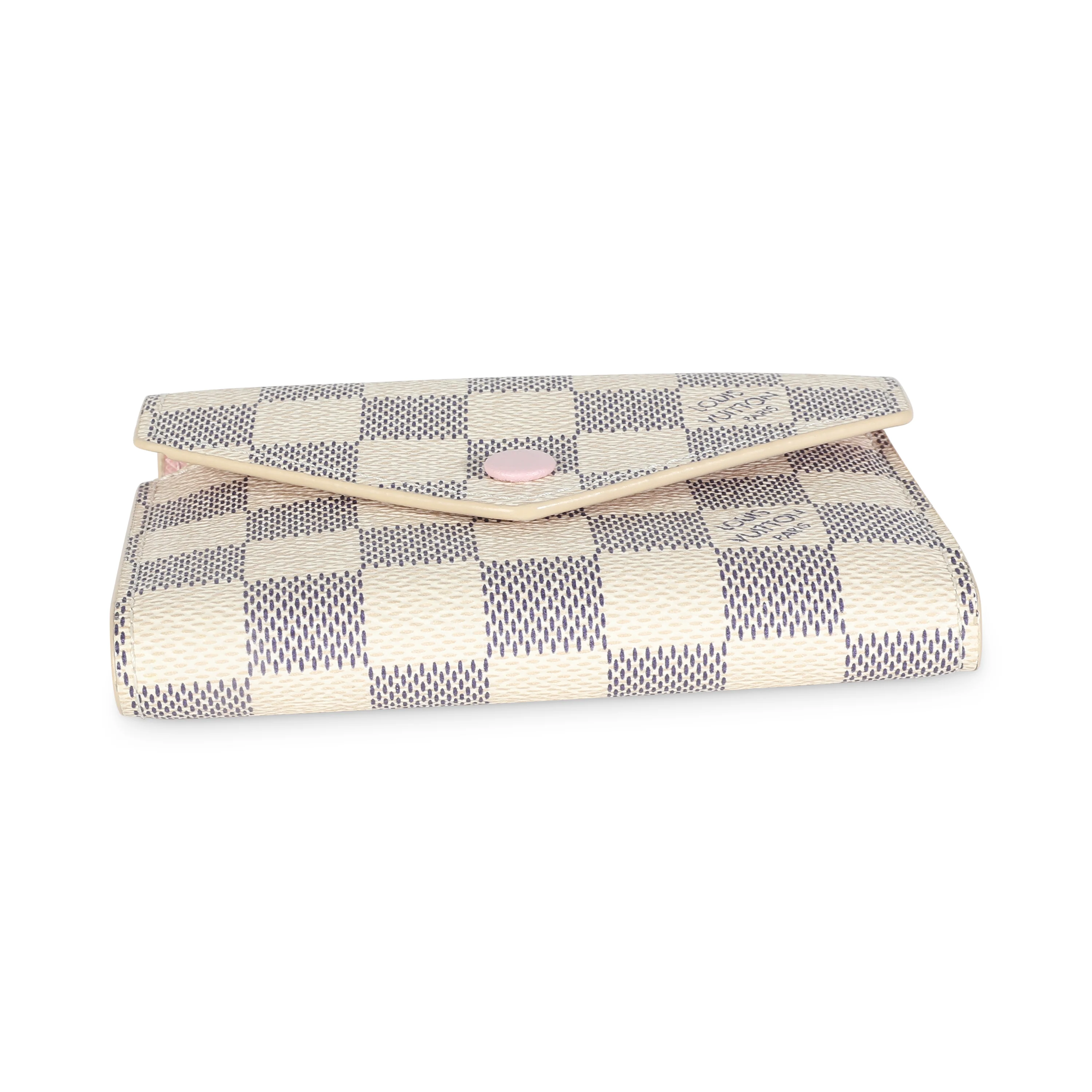 Rose Ballerine Damier Azur Canvas Victorine Wallet - Image 5