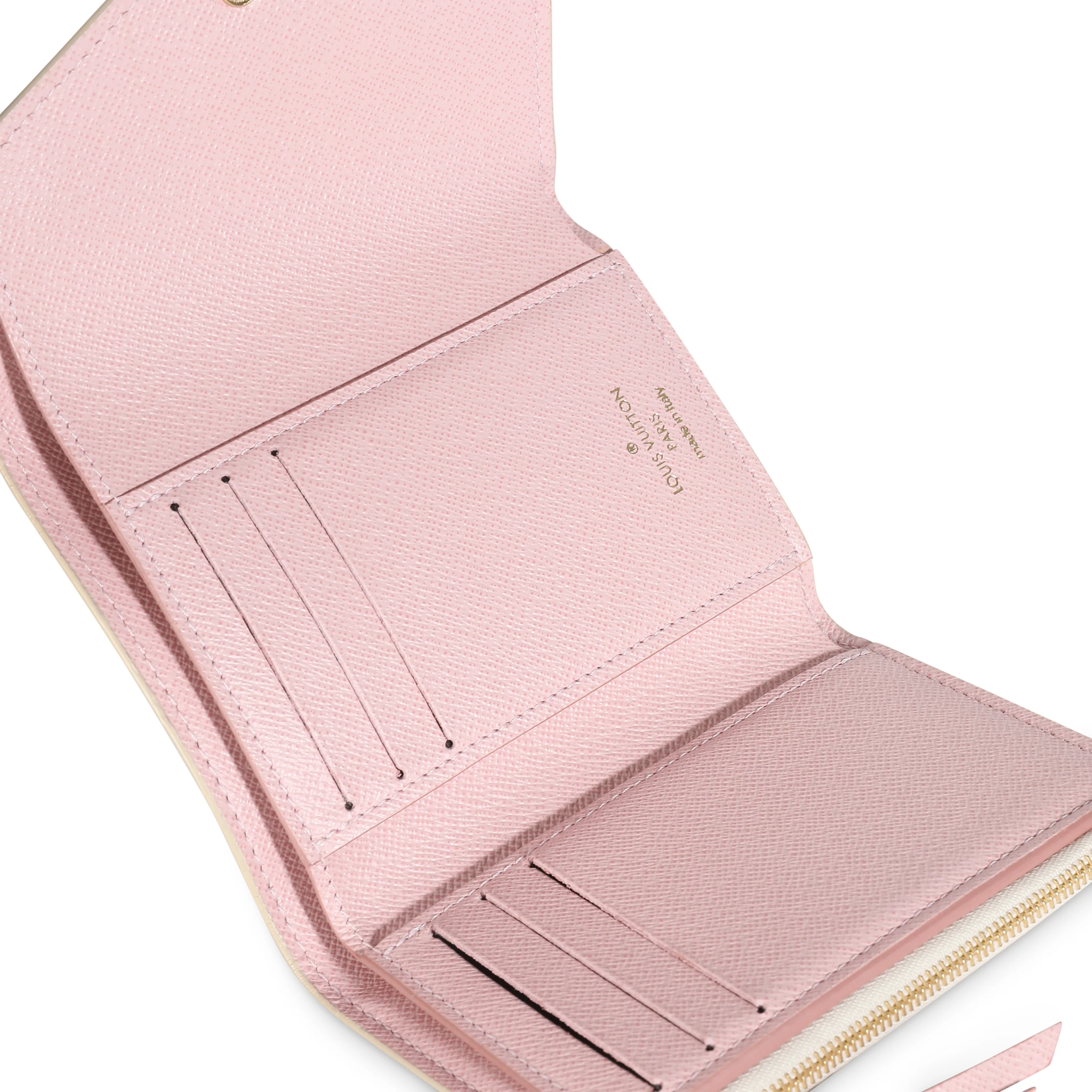 Rose Ballerine Damier Azur Canvas Victorine Wallet - Image 8