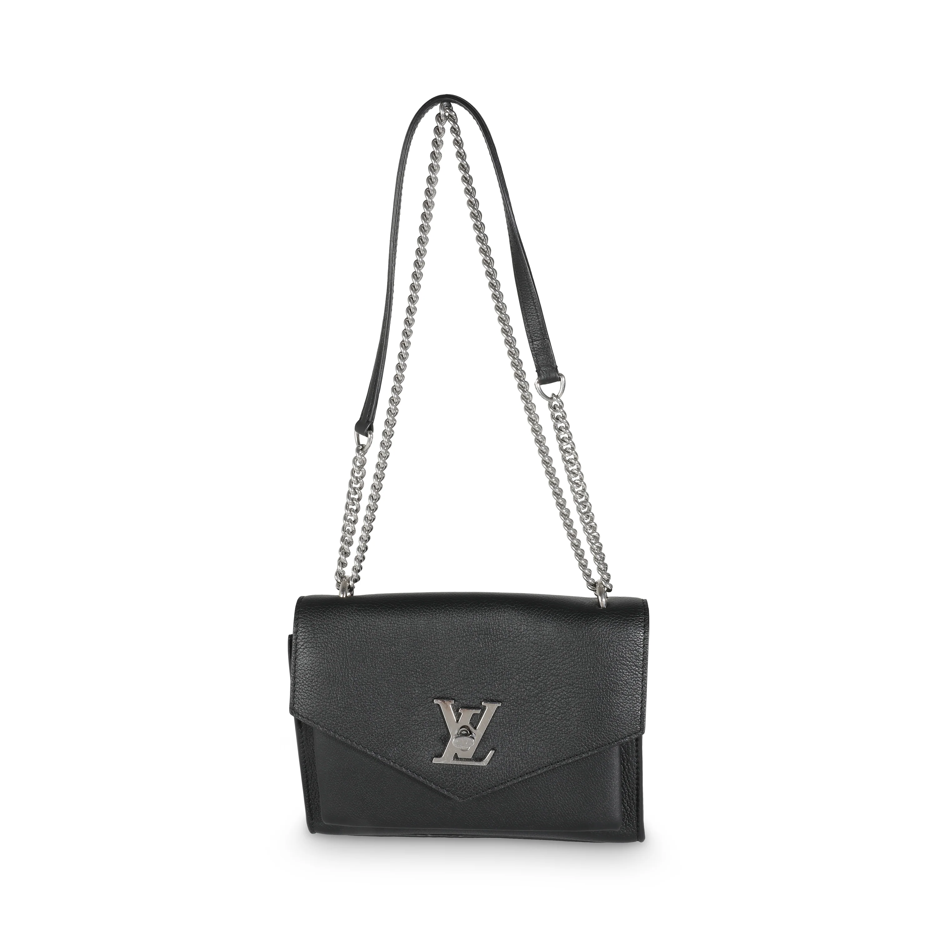 Black Calfskin Mylockme Chain Bag - Image 8