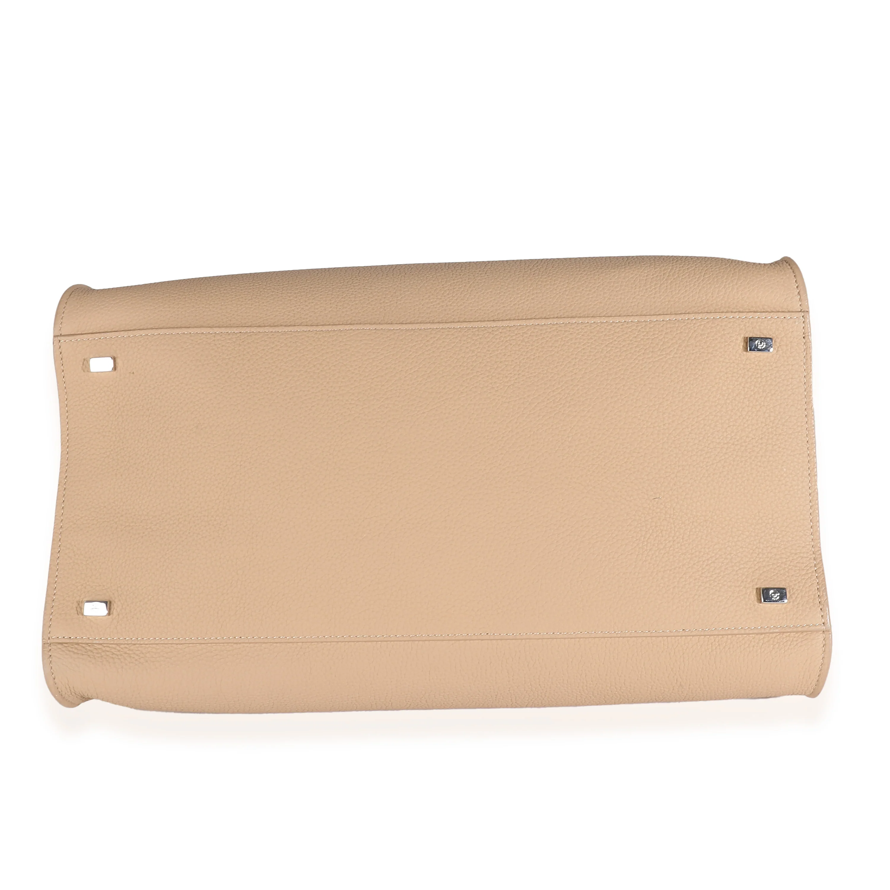 Dark Taupe Matte Grained Calfskin Soft Margaux 15 Bag - Image 5