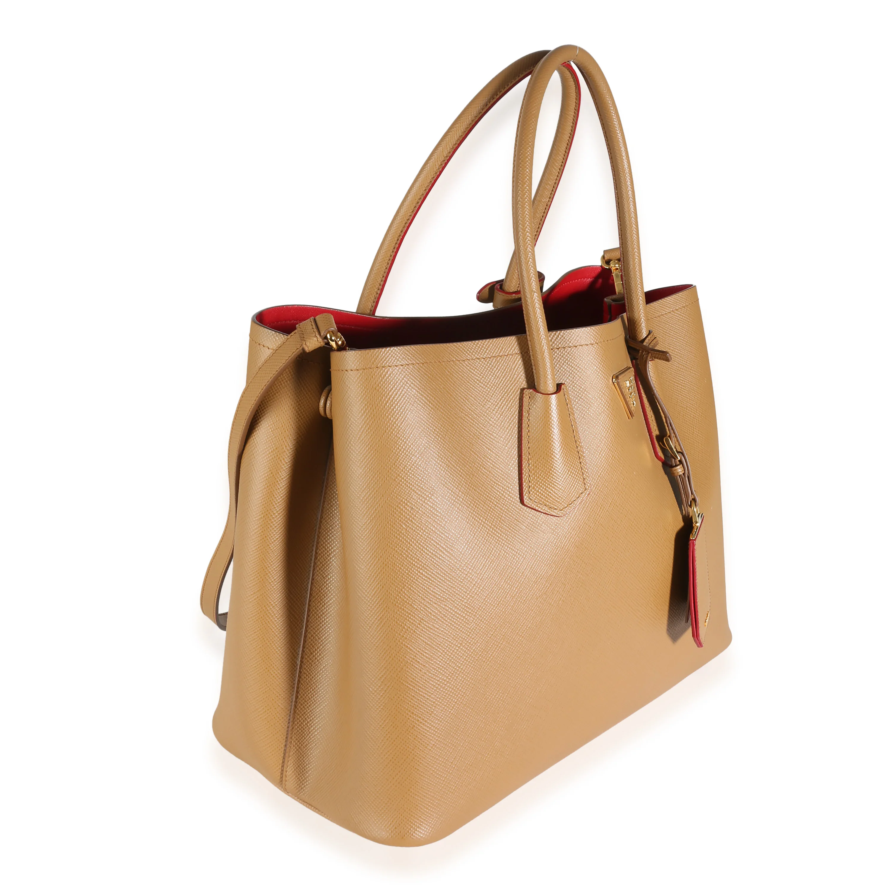 Caramel Saffiano Medium Double Bag Tote - Image 3