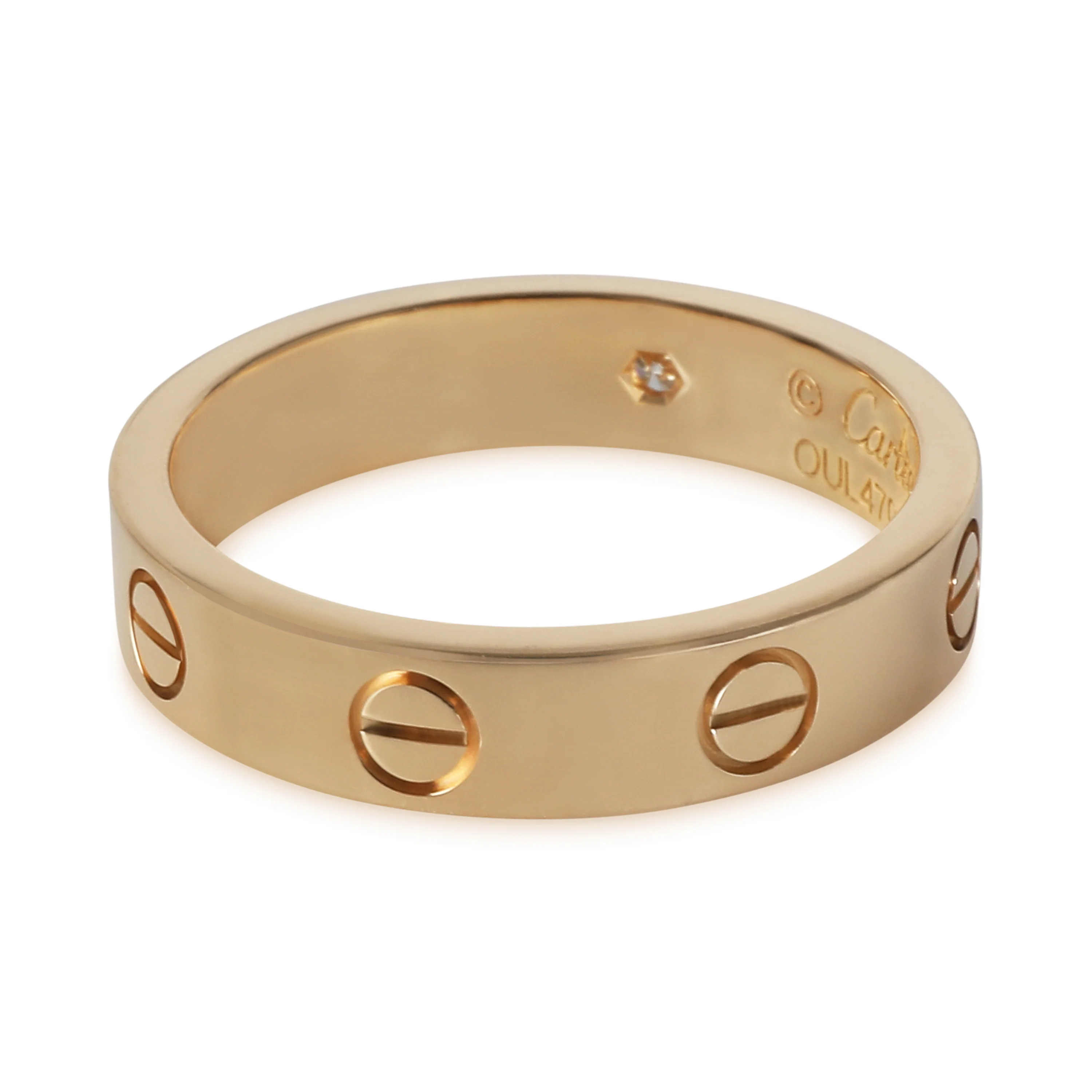 Love Wedding Band, 1 Diamond (Yellow Gold) - Image 2