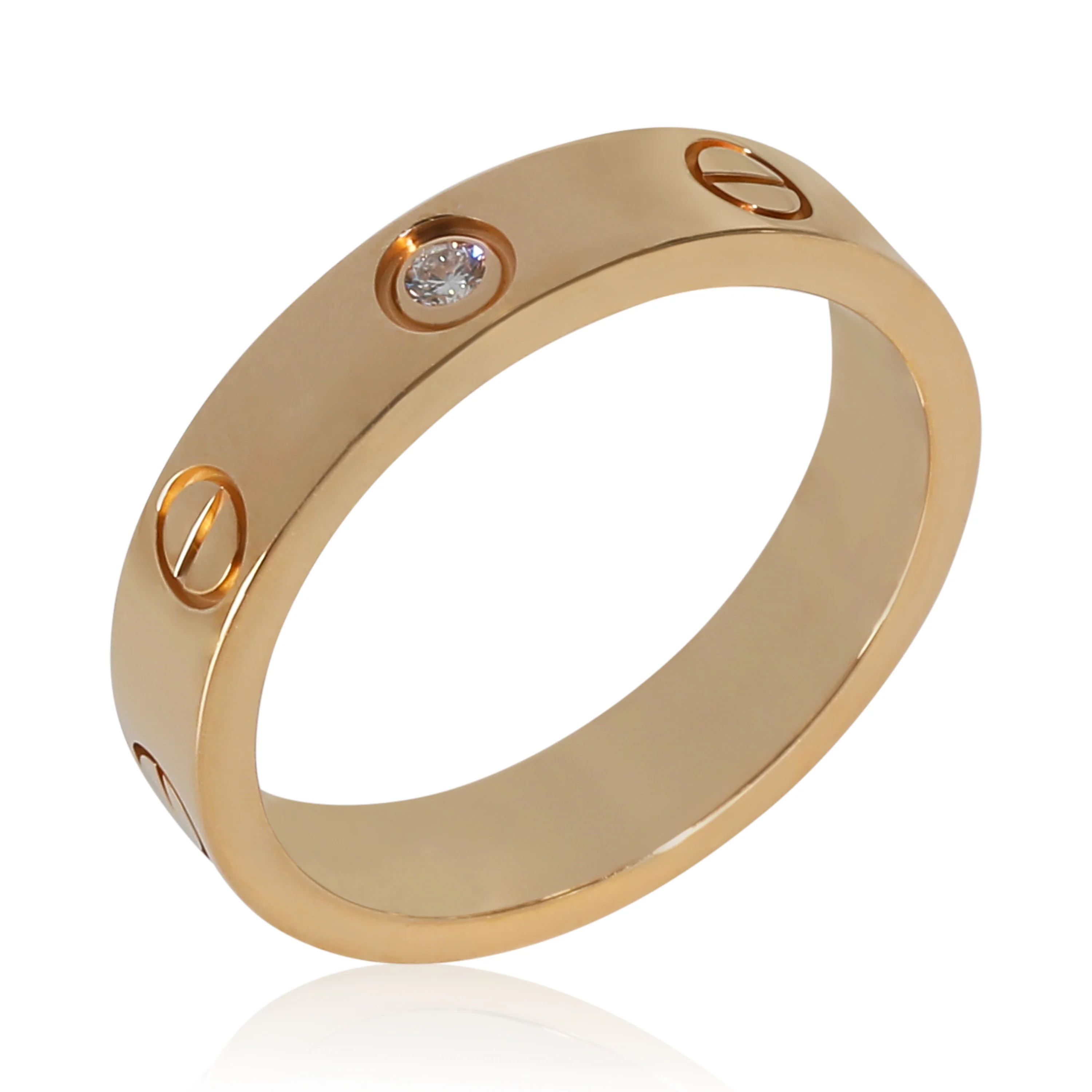 Love Wedding Band, 1 Diamond (Yellow Gold) - Image 7