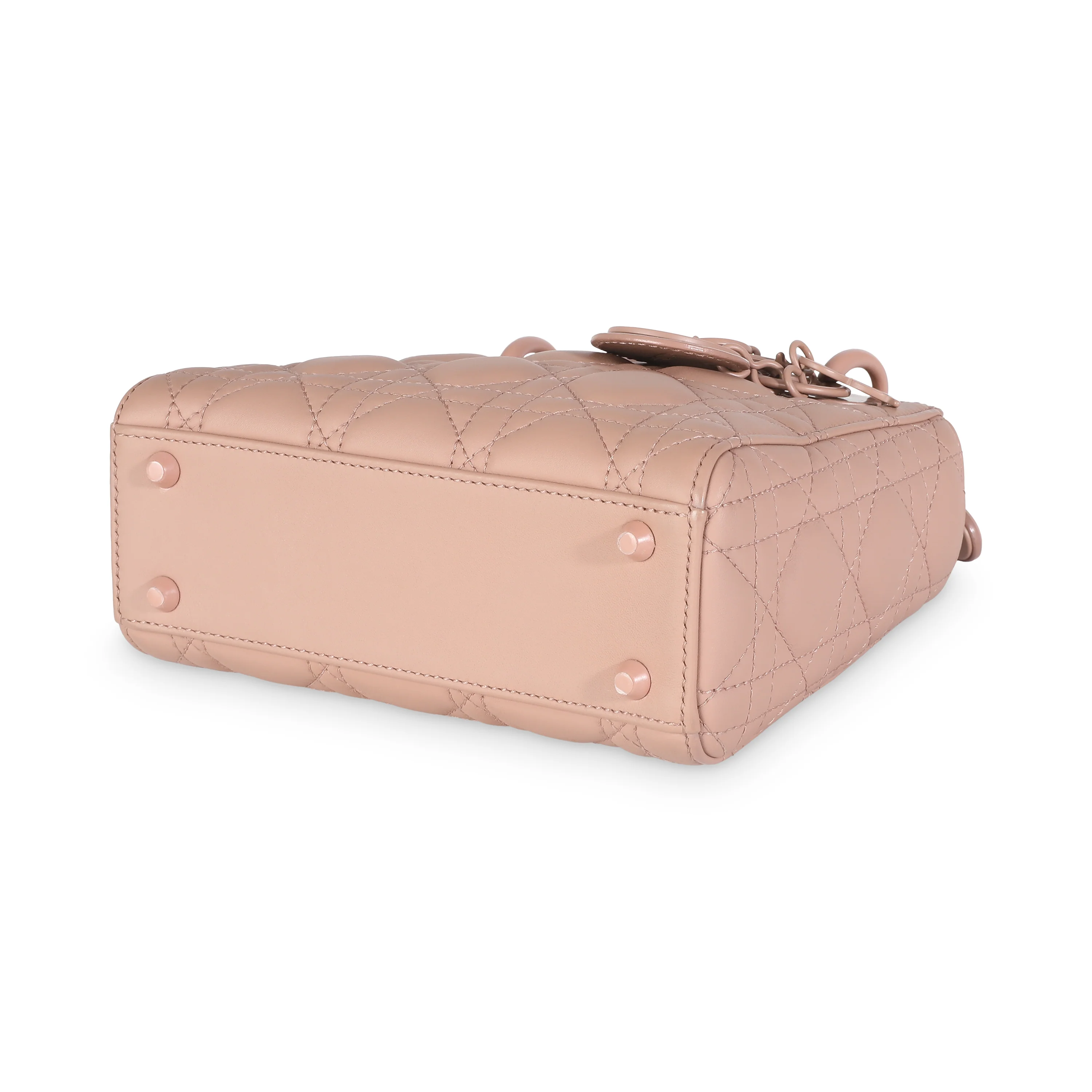 Beige Ultramatte Calfskin Cannage Mini Lady Dior - Image 7