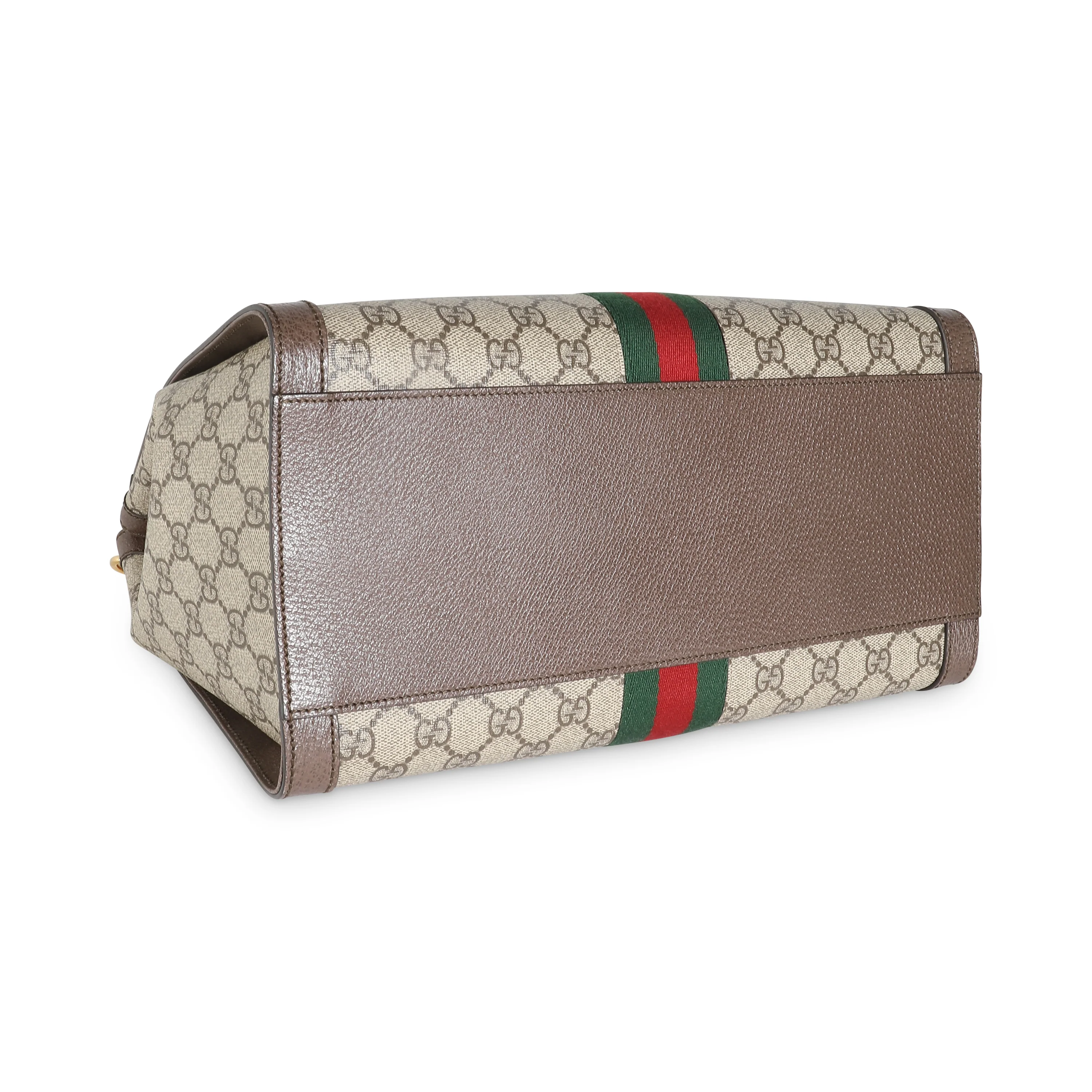 Beige GG Supreme Monogram Web Medium Ophidia Tote - Image 6