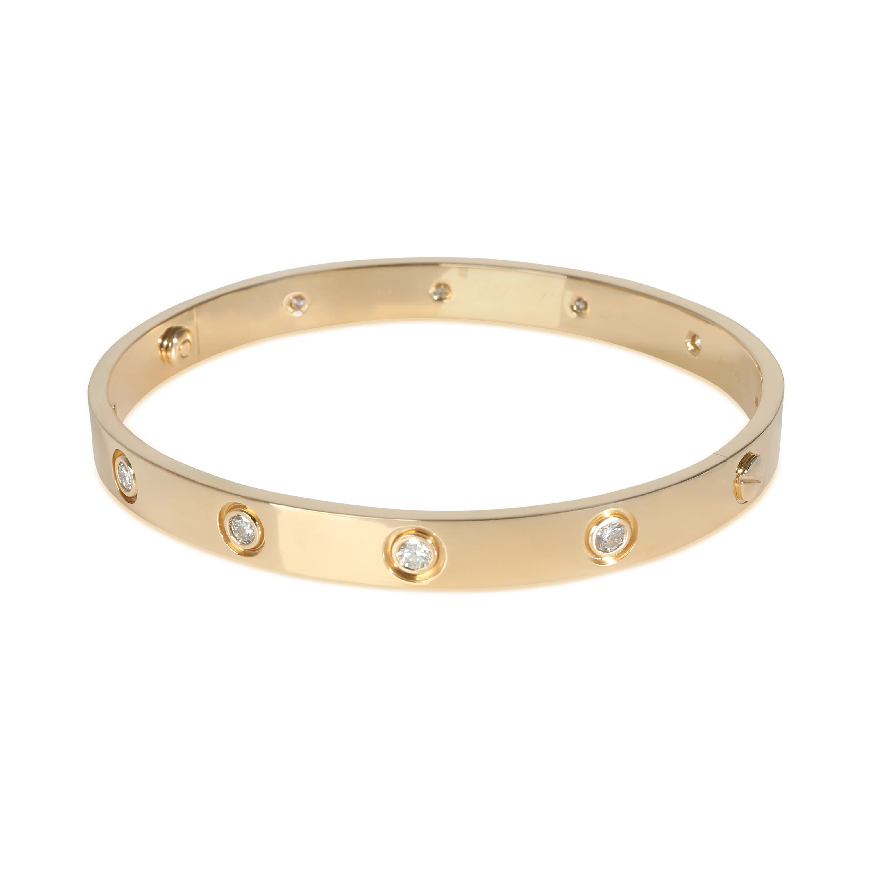 Love Bracelet, 10 Diamonds (Yellow Gold) - Image 2