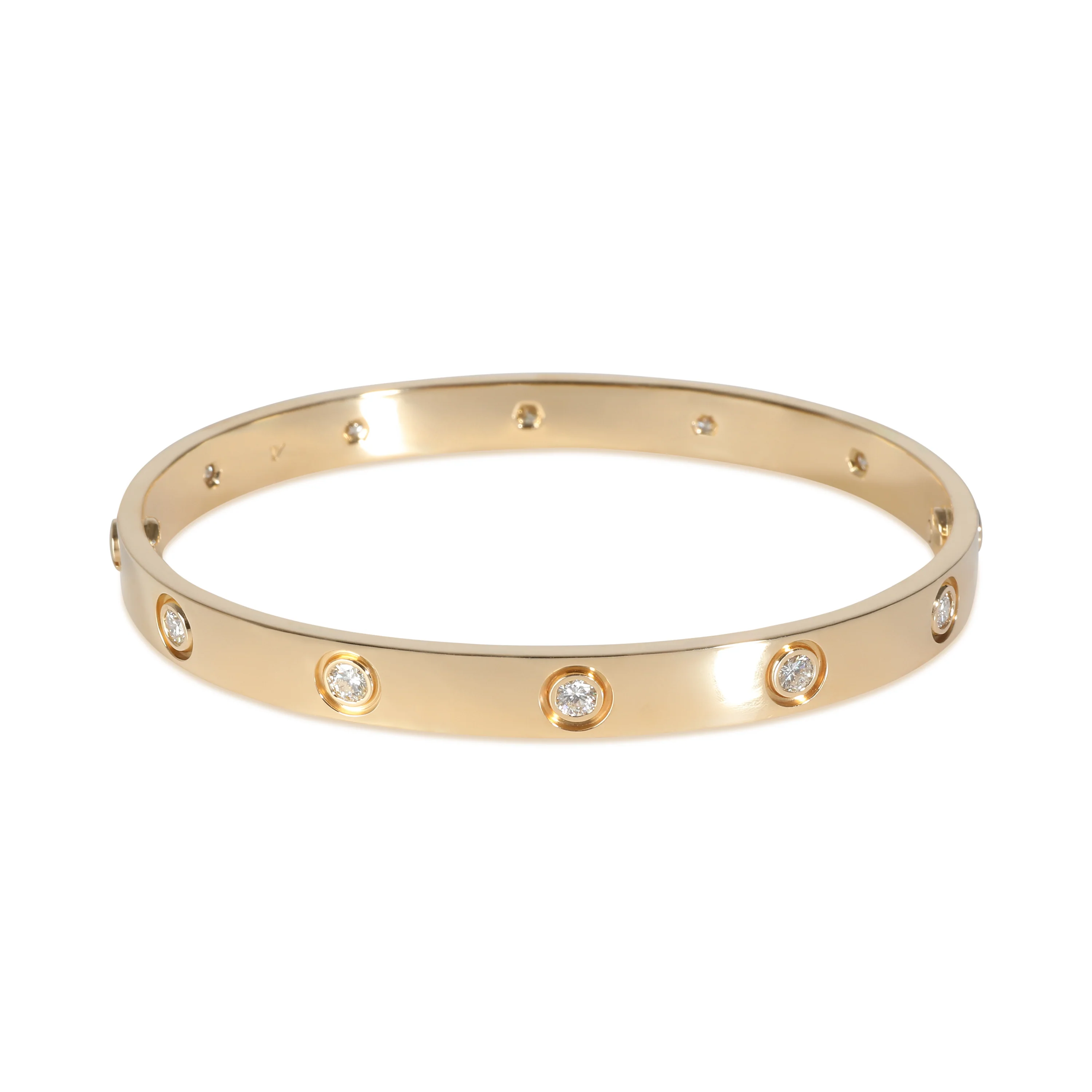 Love Bracelet, 10 Diamonds (Yellow Gold) - Image 3