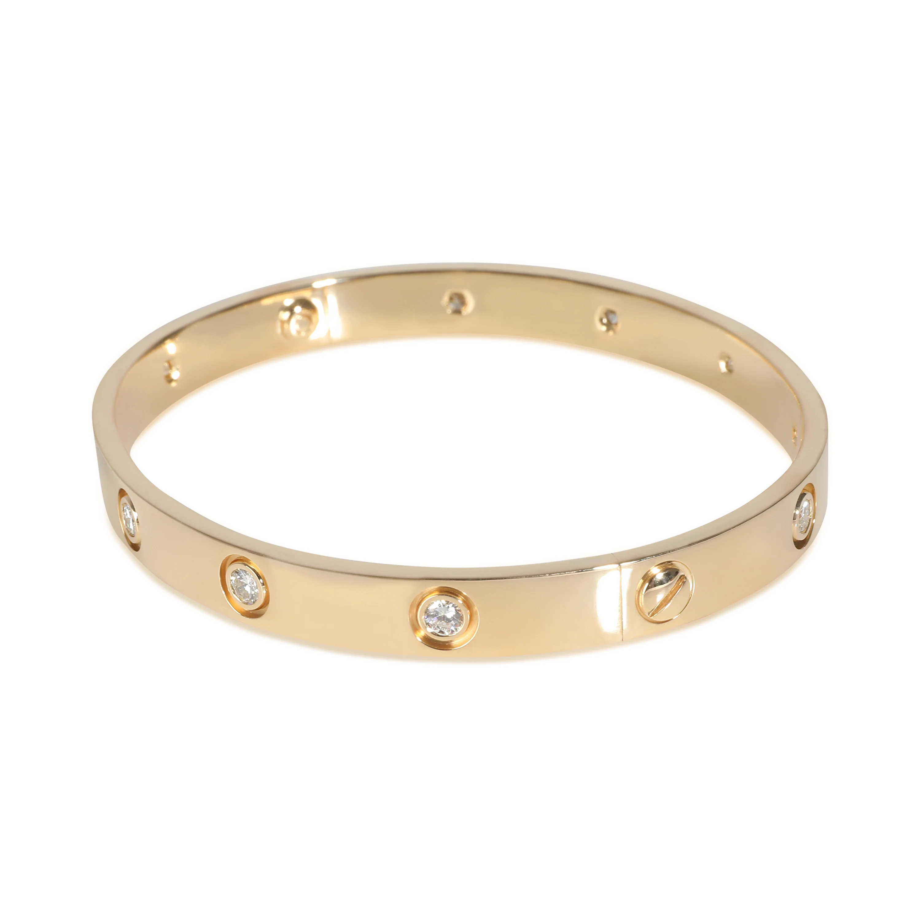 Love Bracelet, 10 Diamonds (Yellow Gold) - Image 4