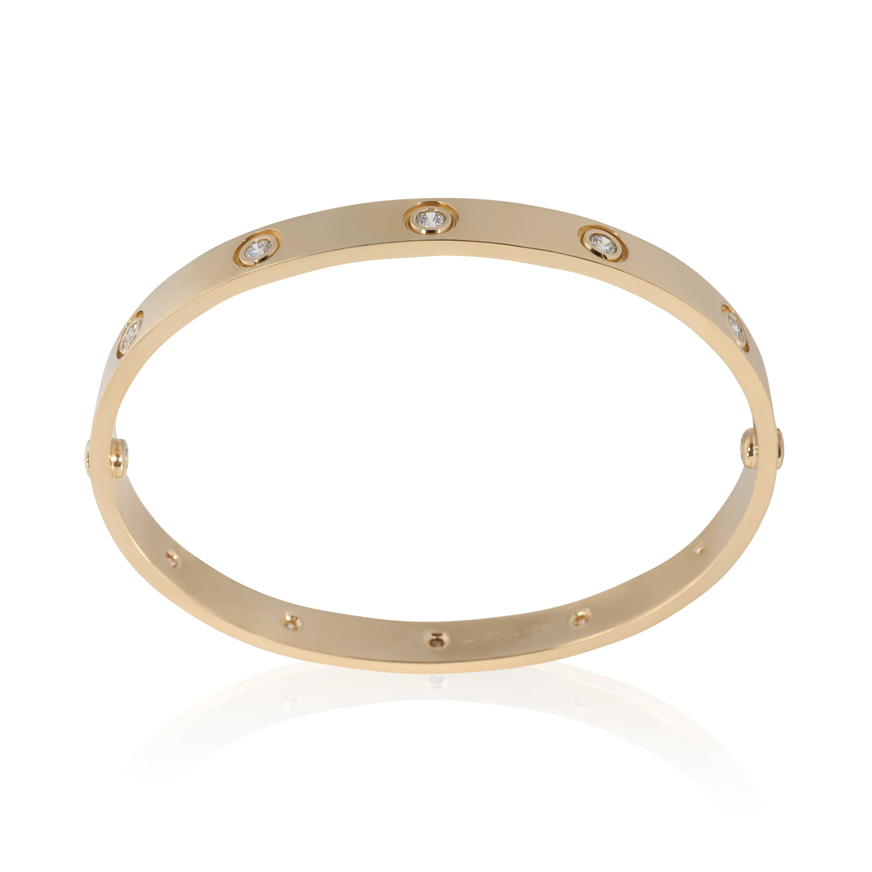 Love Bracelet, 10 Diamonds (Yellow Gold) - Image 5