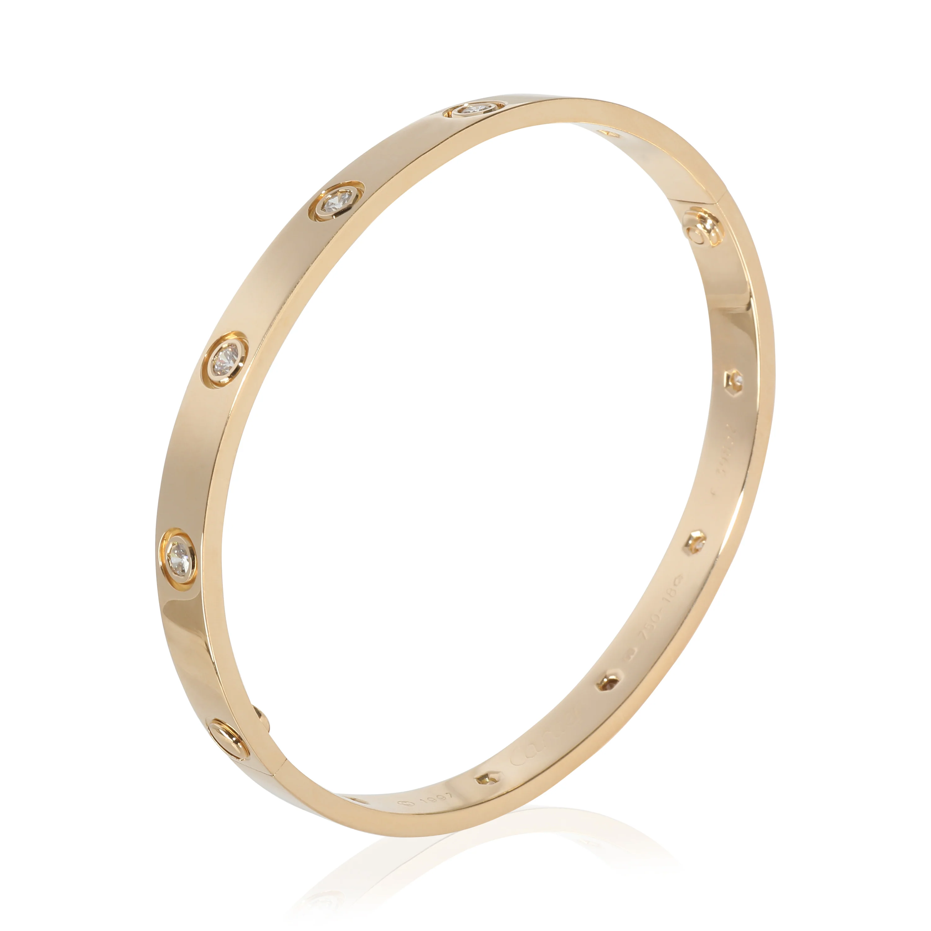 Love Bracelet, 10 Diamonds (Yellow Gold) - Image 7