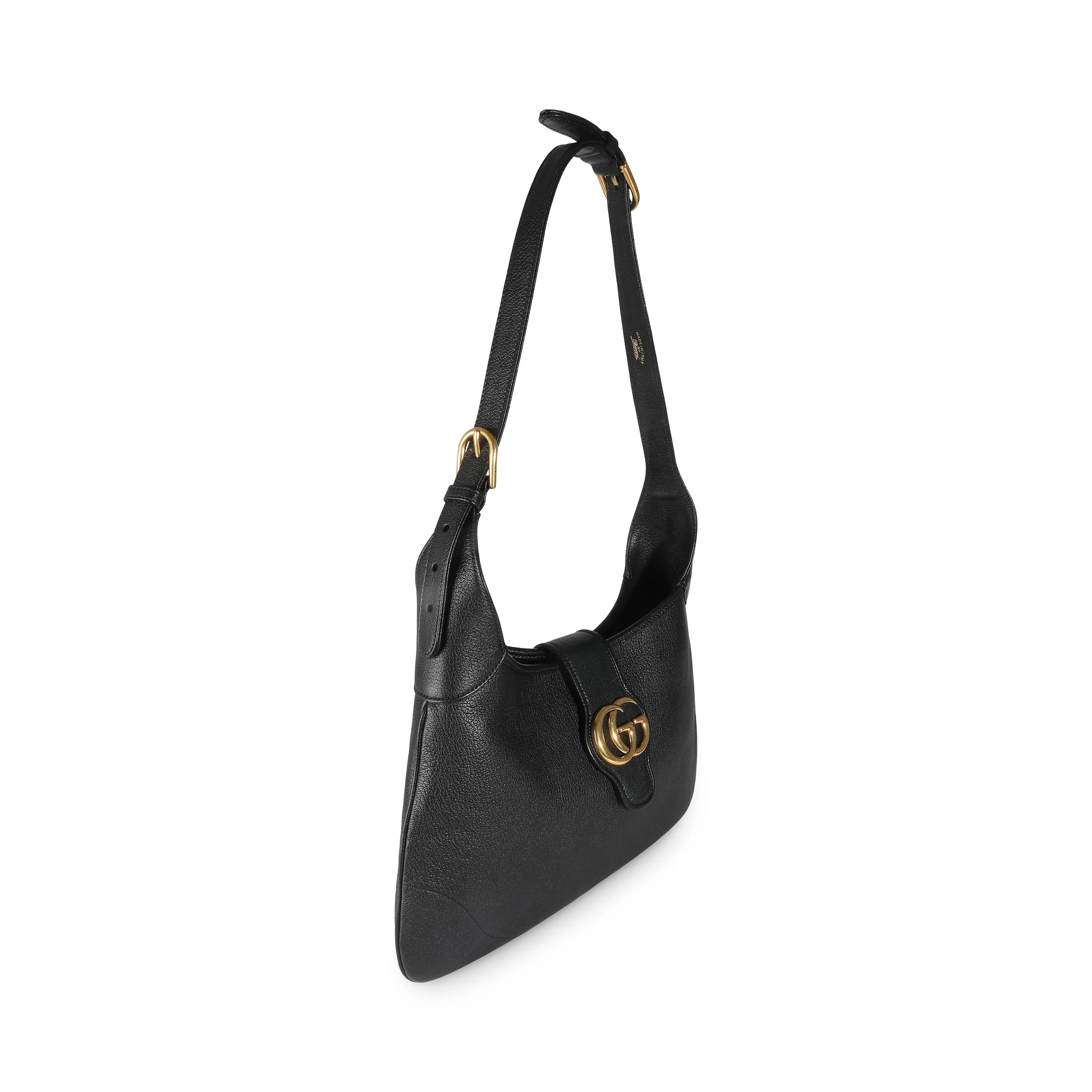 Black Goatskin Medium Aphrodite Shoulder Bag - Image 3