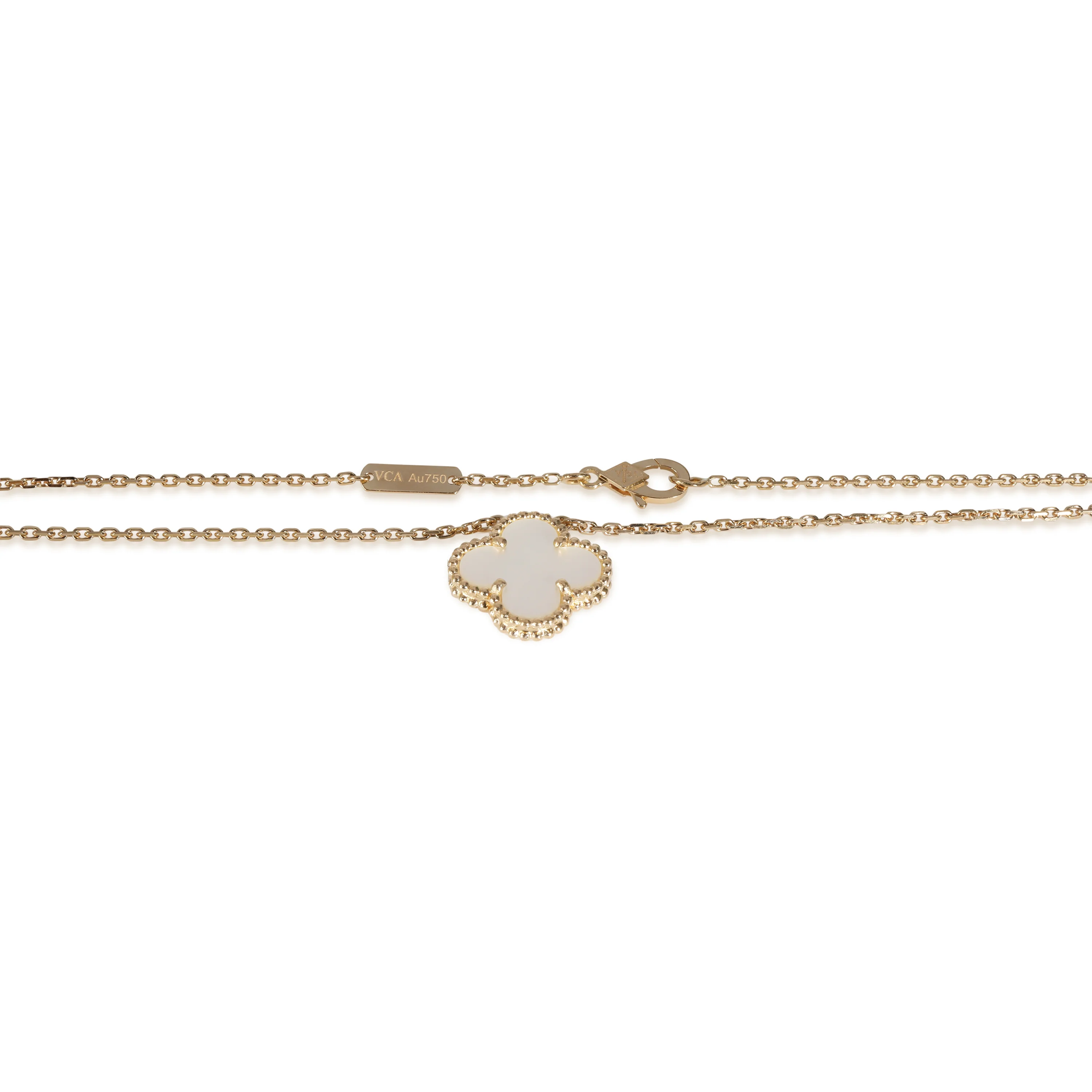 Alhambra Mother Of Pearl Fashion Pendant in 18k Yellow Gold - Image 2