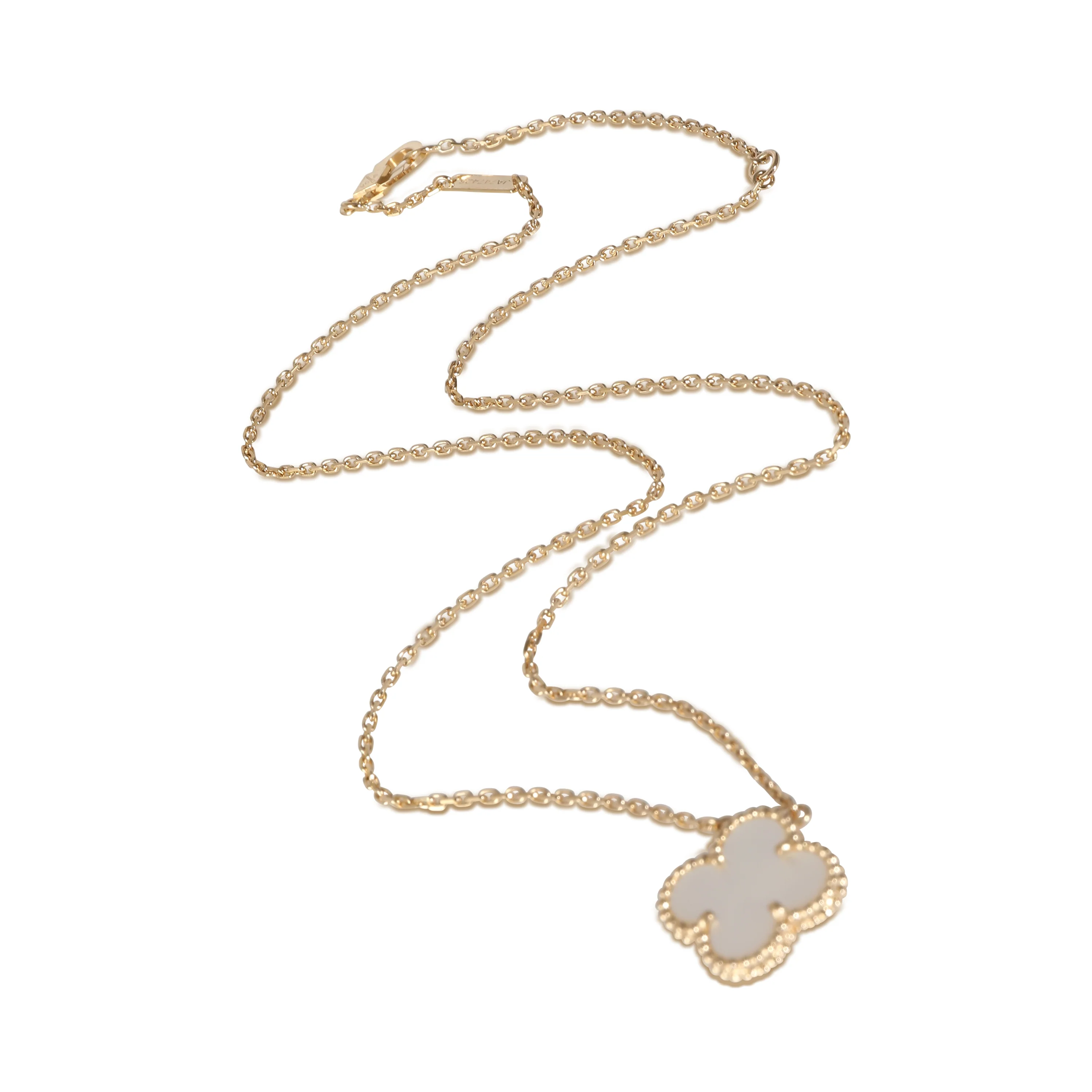 Alhambra Mother Of Pearl Fashion Pendant in 18k Yellow Gold - Image 3
