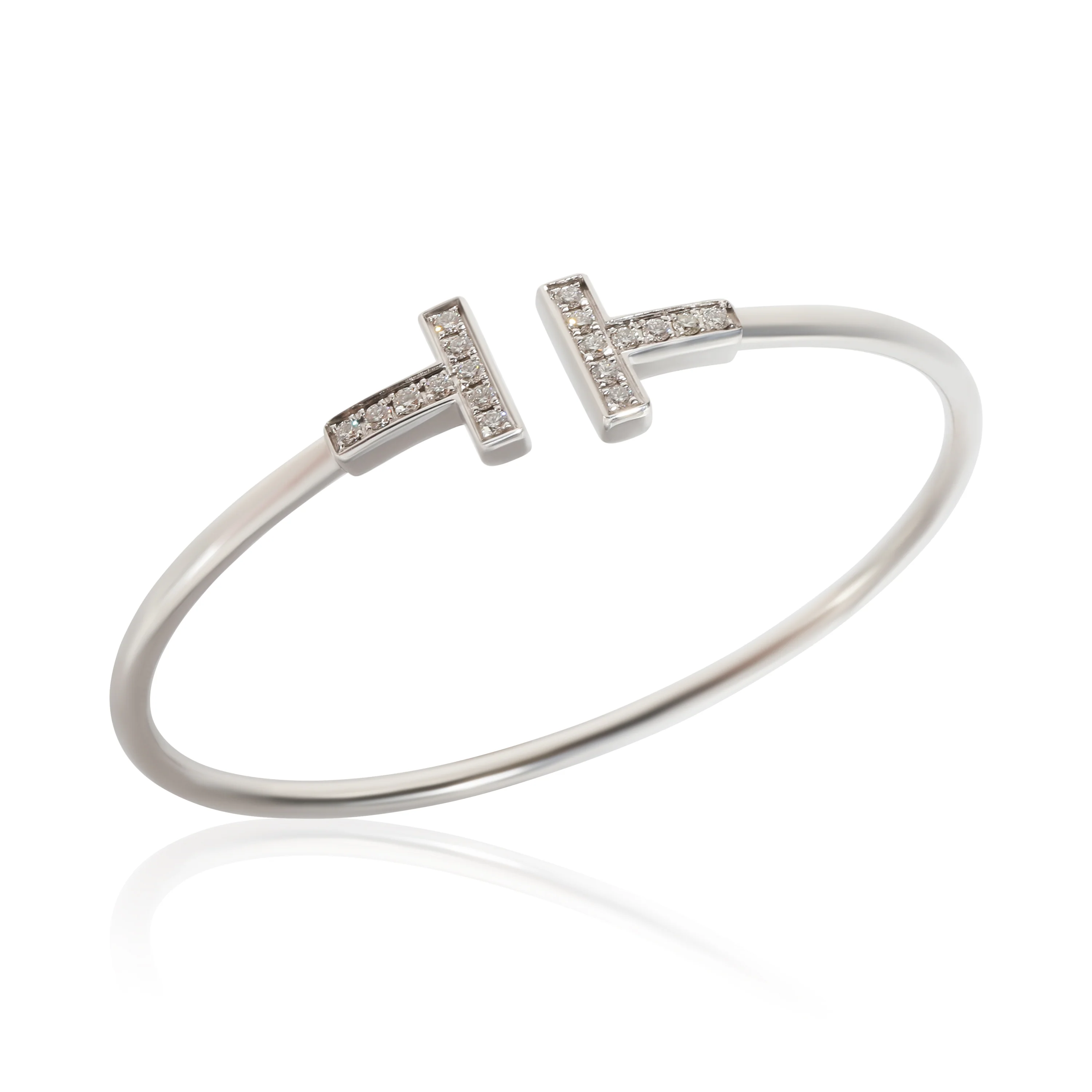 Tiffany T Bracelet in 18k White Gold 0.24 CTW - Image 5