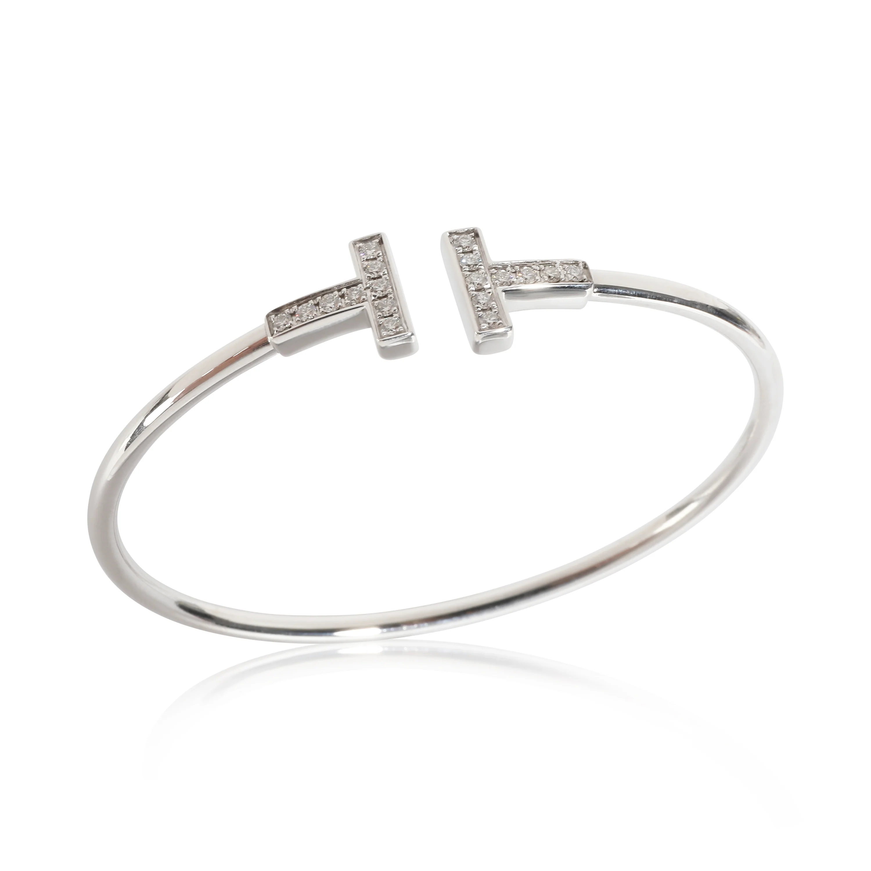 Tiffany T Bracelet in 18k White Gold 0.24 CTW - Image 7