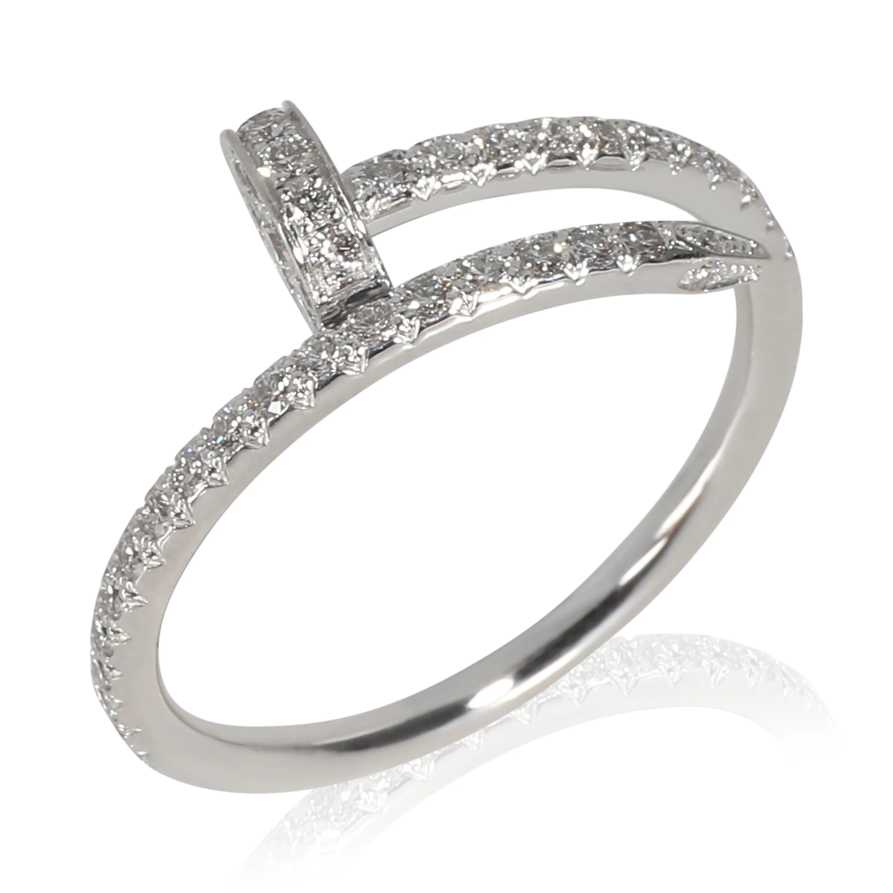 Juste Un Clou Ring, Small Model, Diamonds (White Gold) - Image 4