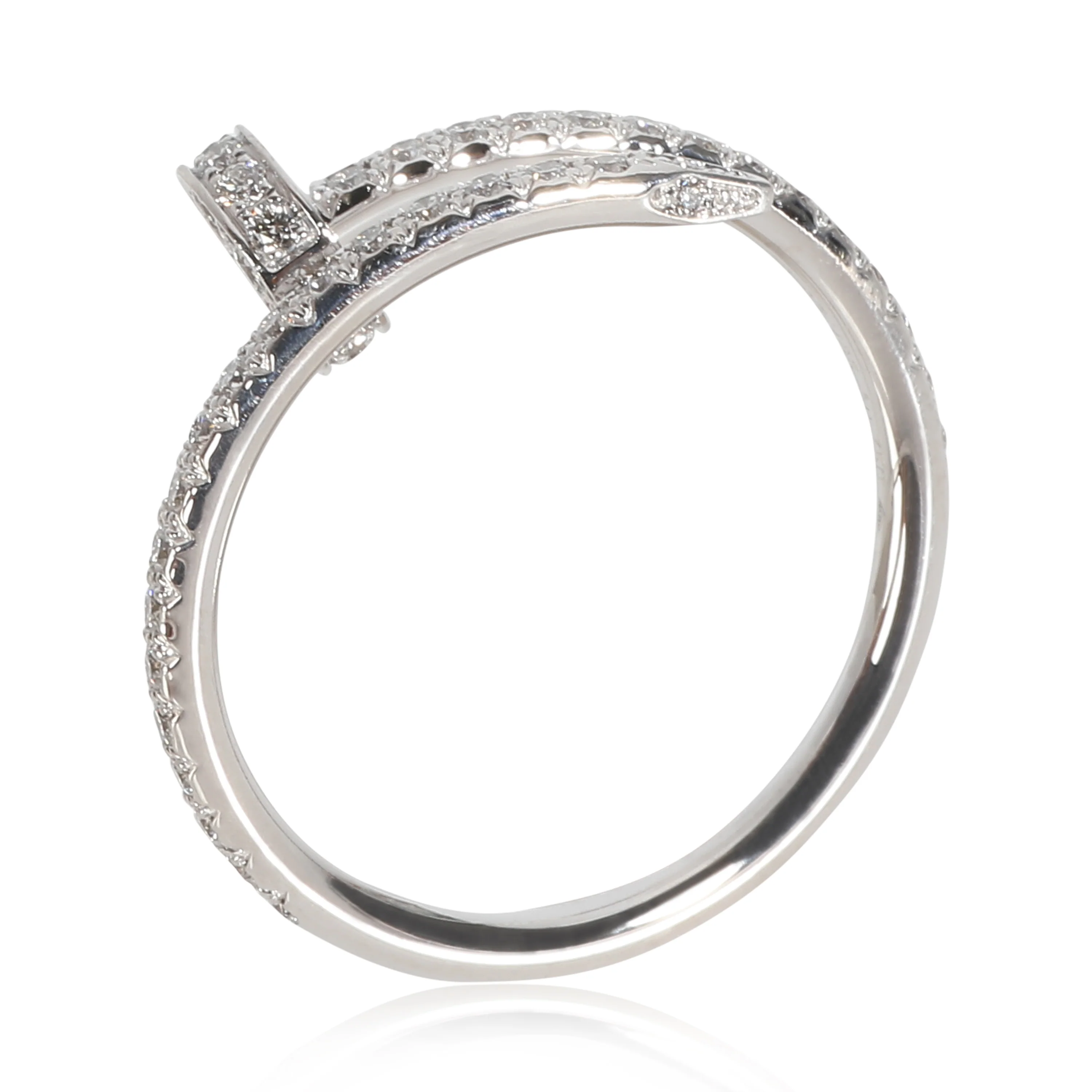 Juste Un Clou Ring, Small Model, Diamonds (White Gold) - Image 5