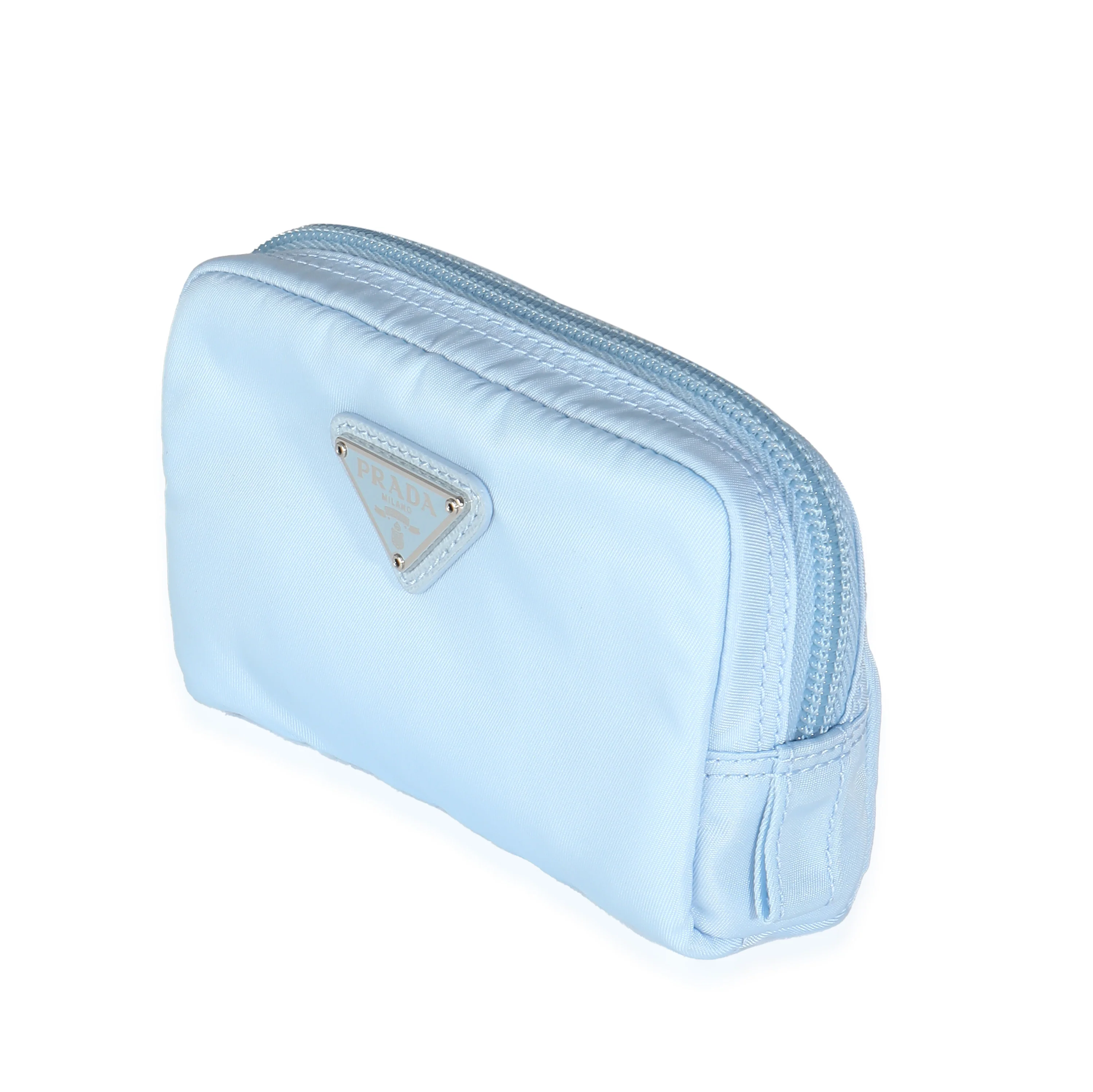 Light Blue Re-Nylon Necessaire Pouch - Image 2