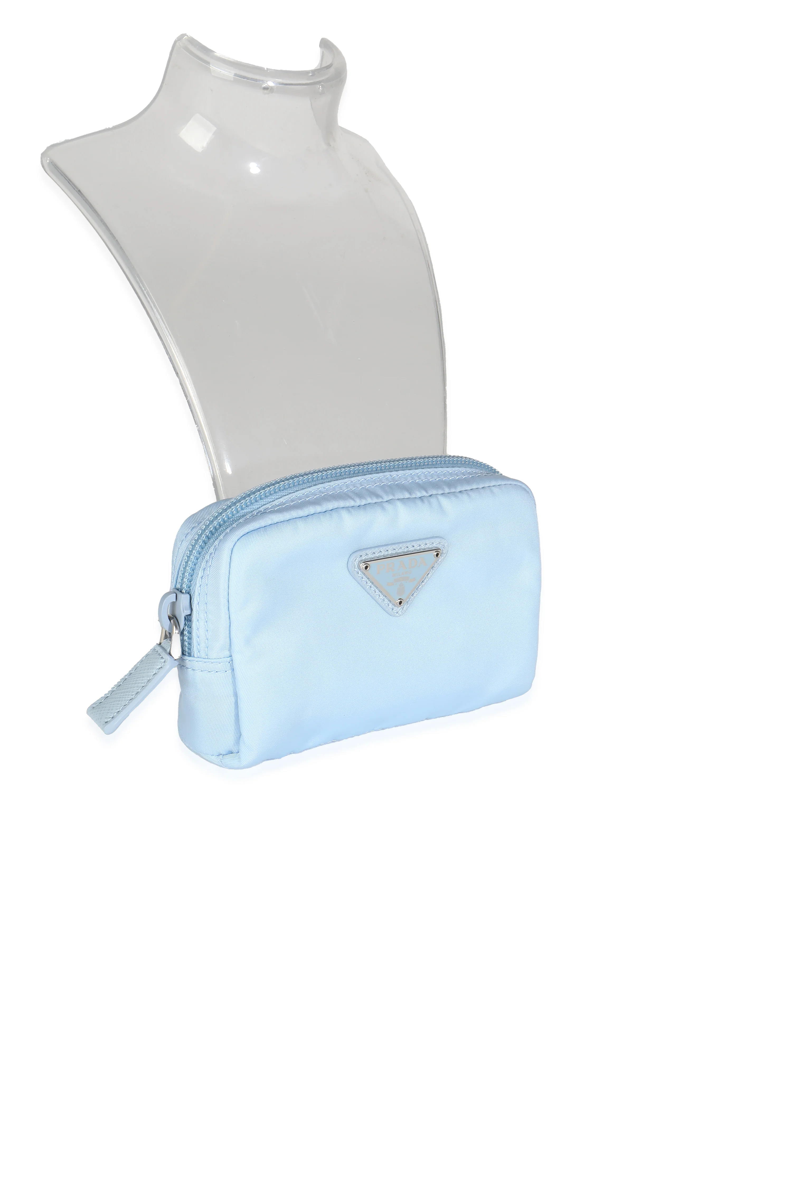 Light Blue Re-Nylon Necessaire Pouch - Image 3