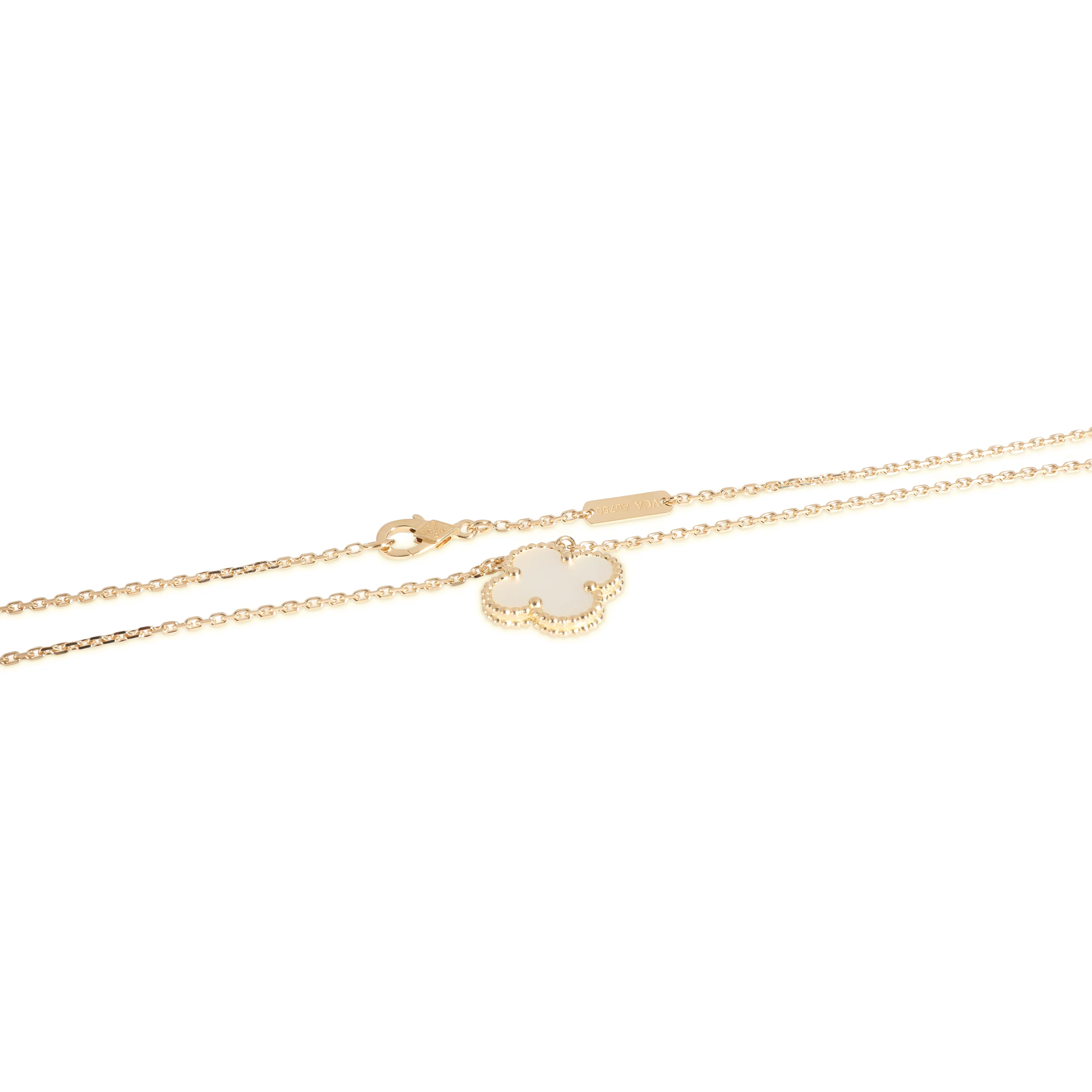 Alhambra Mother Of Pearl Fashion Pendant in 18k Yellow Gold - Image 2