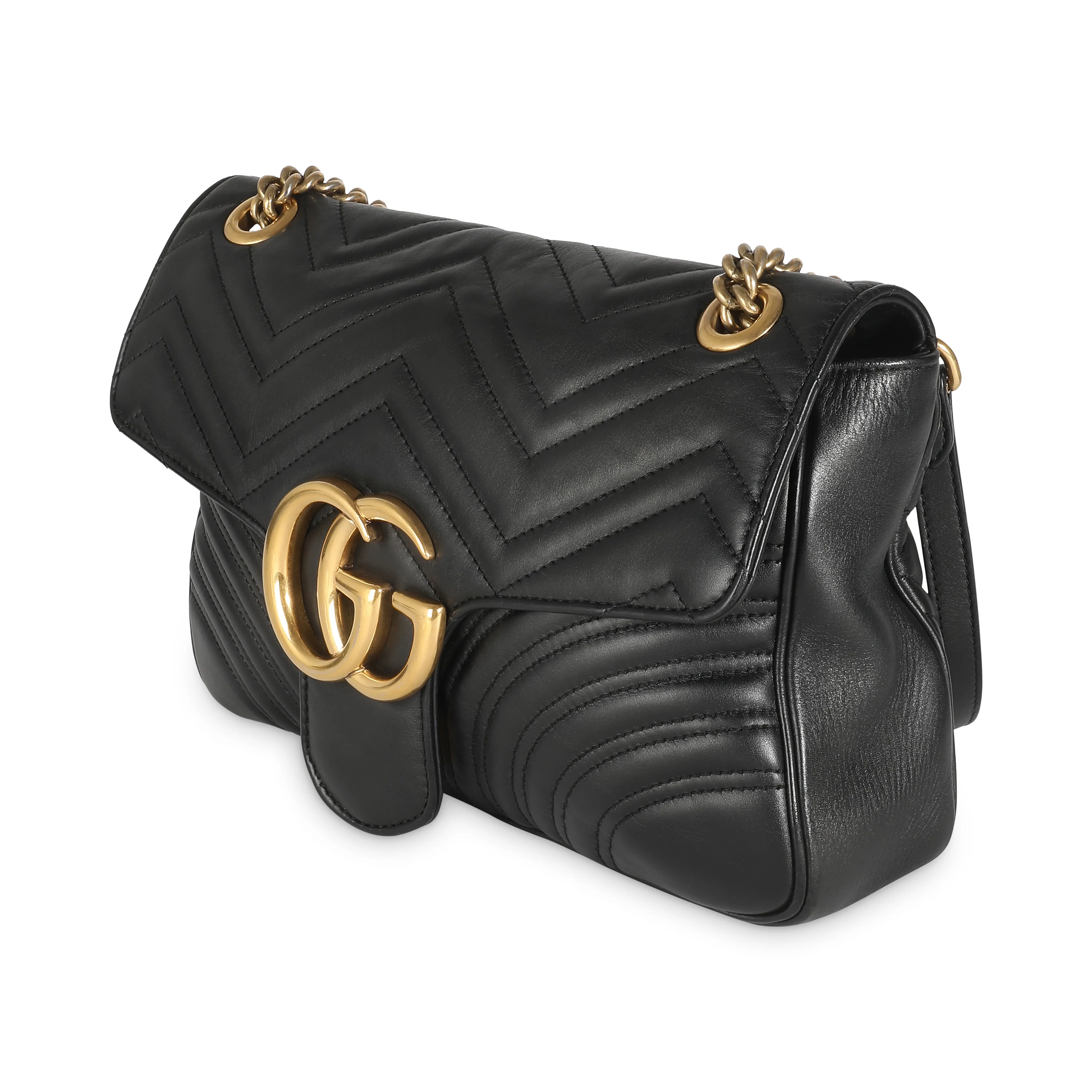Black Matelasse Calfskin Medium GG Marmont Bag - Image 2