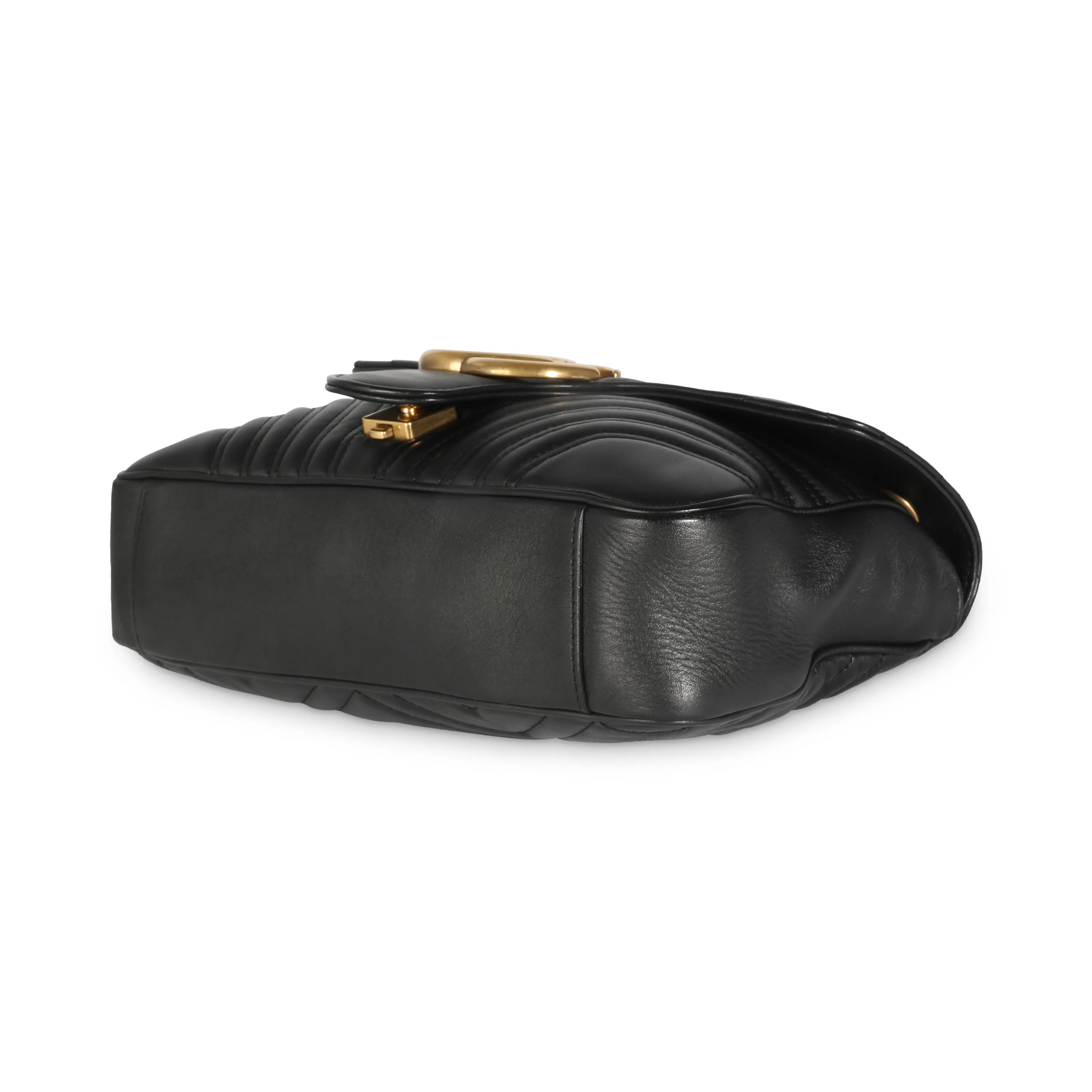 Black Matelasse Calfskin Medium GG Marmont Bag - Image 7