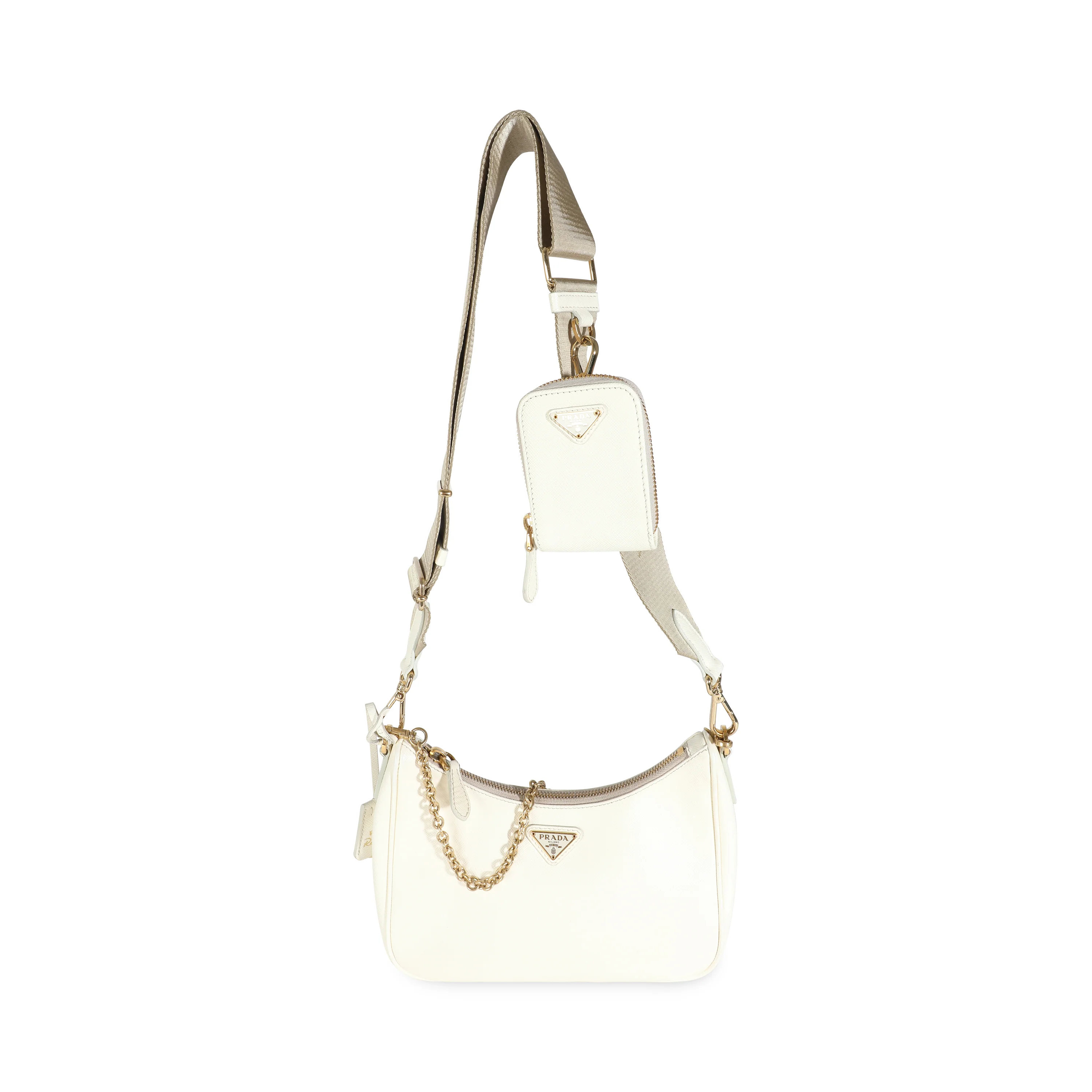 White Saffiano Re-Edition 2005 Bag - Image 6