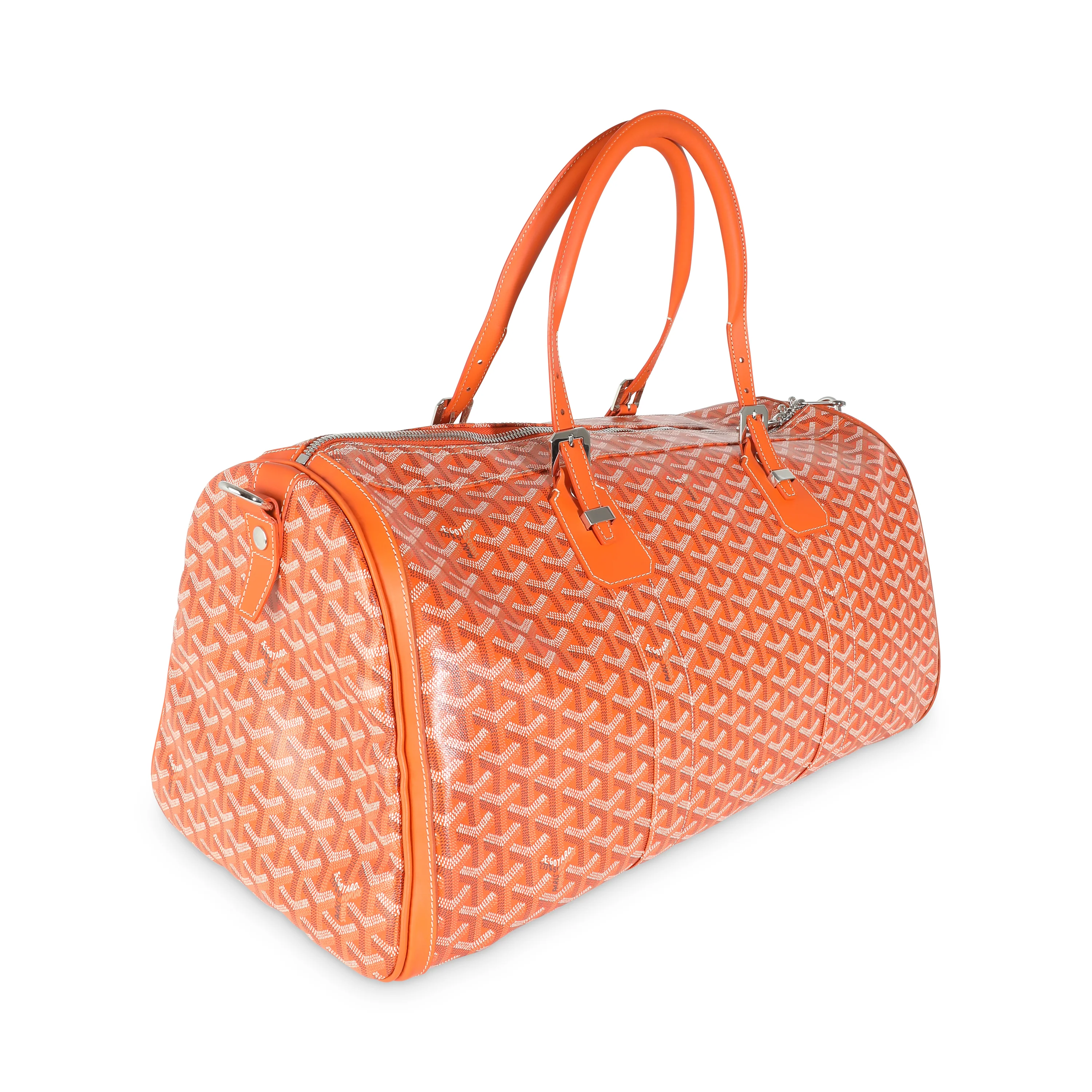 Orange Goyardine Canvas Boston 50 - Image 3