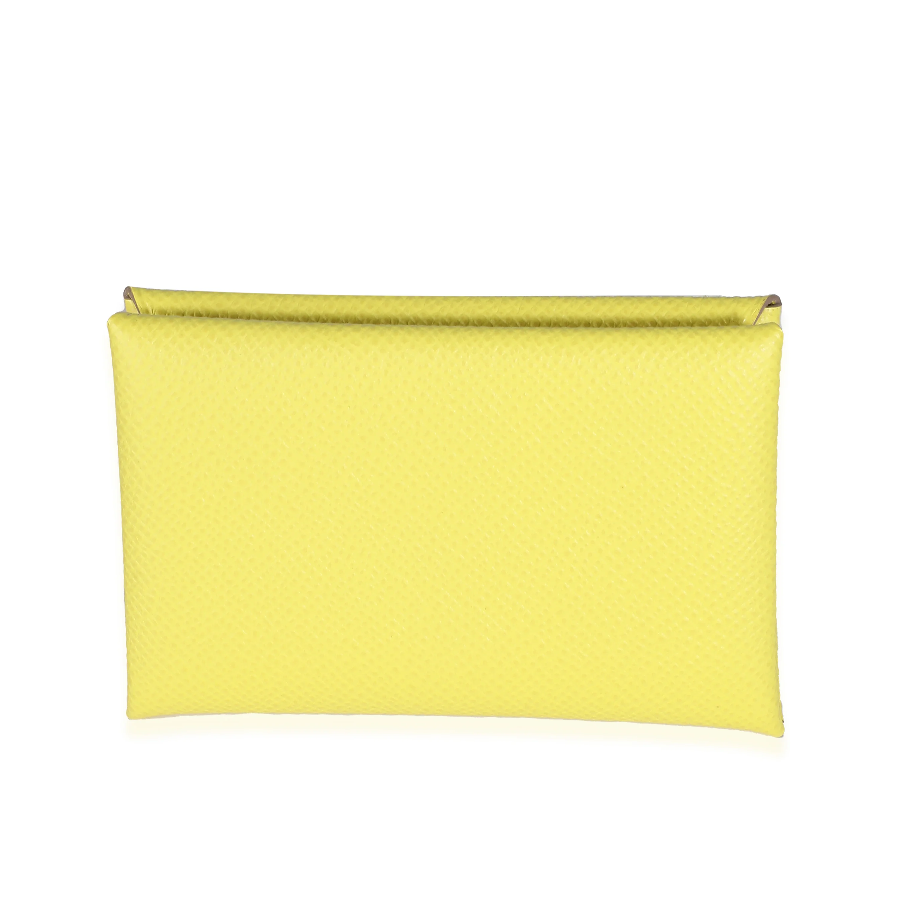 Jaune De Naples Epsom Calvi Card Holder - Image 4