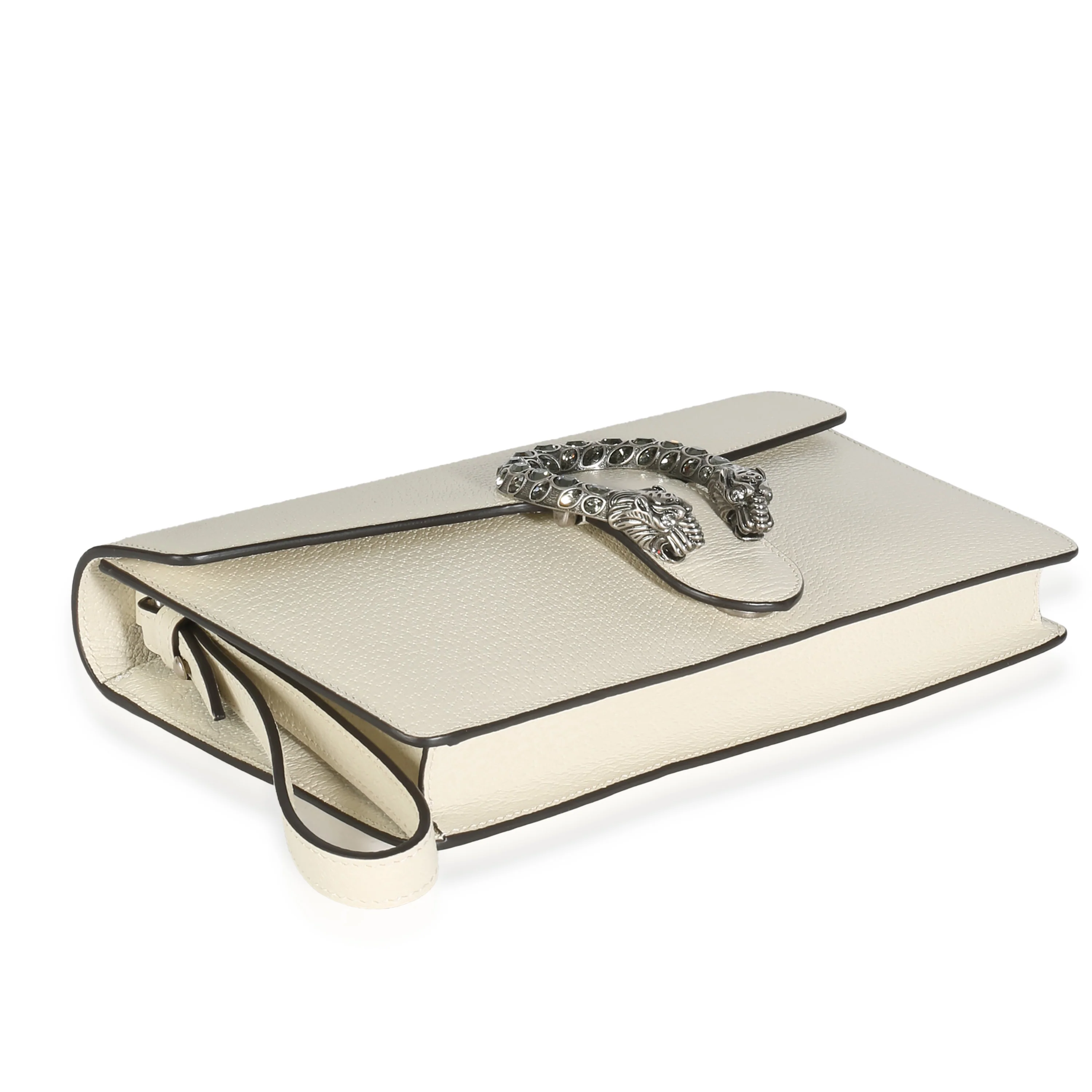 Mystic White Calfskin Dionysus Wristlet Clutch - Image 6