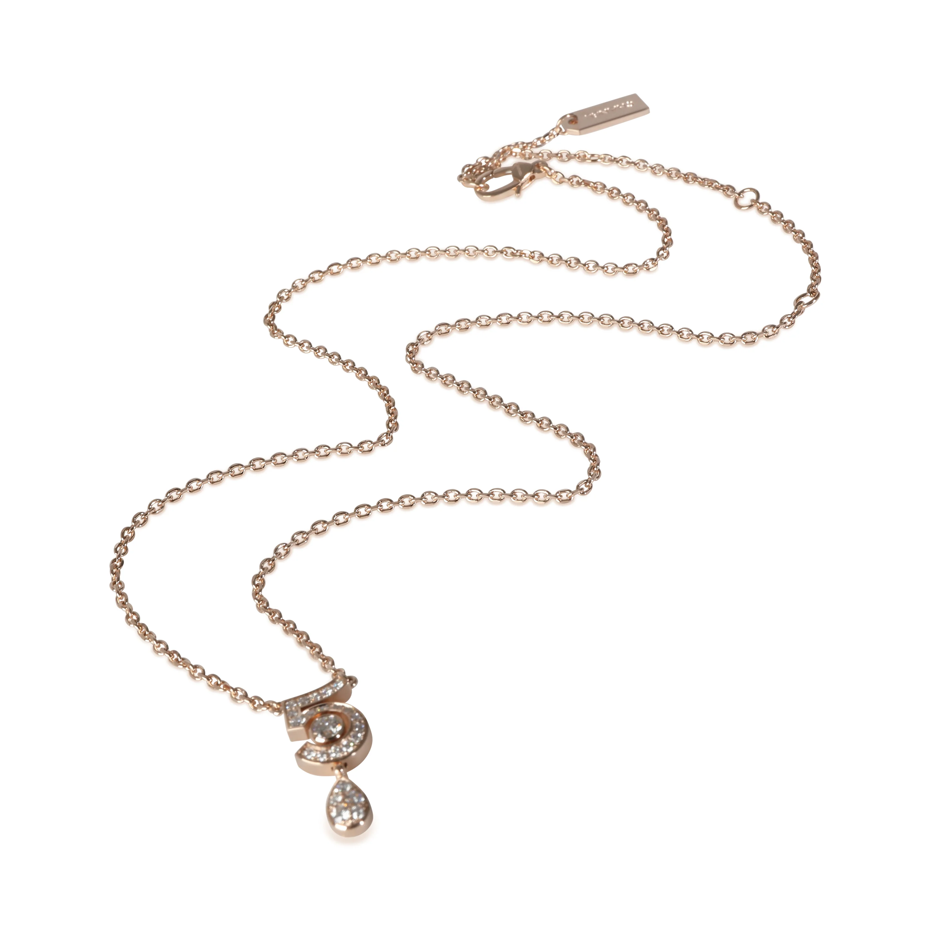 No. 5 Eternal Necklace in 18k Rose Gold 0.36 CTW - Image 3