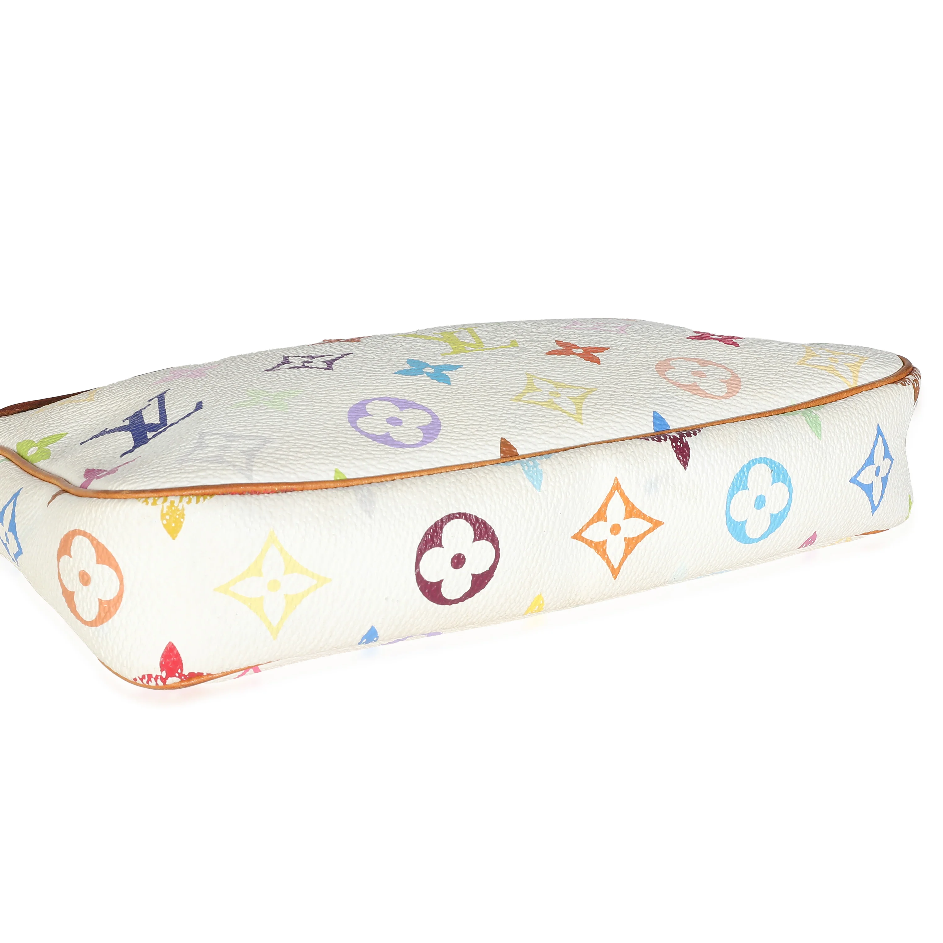White Monogram Multicolor Canvas Pochette Accessories - Image 6