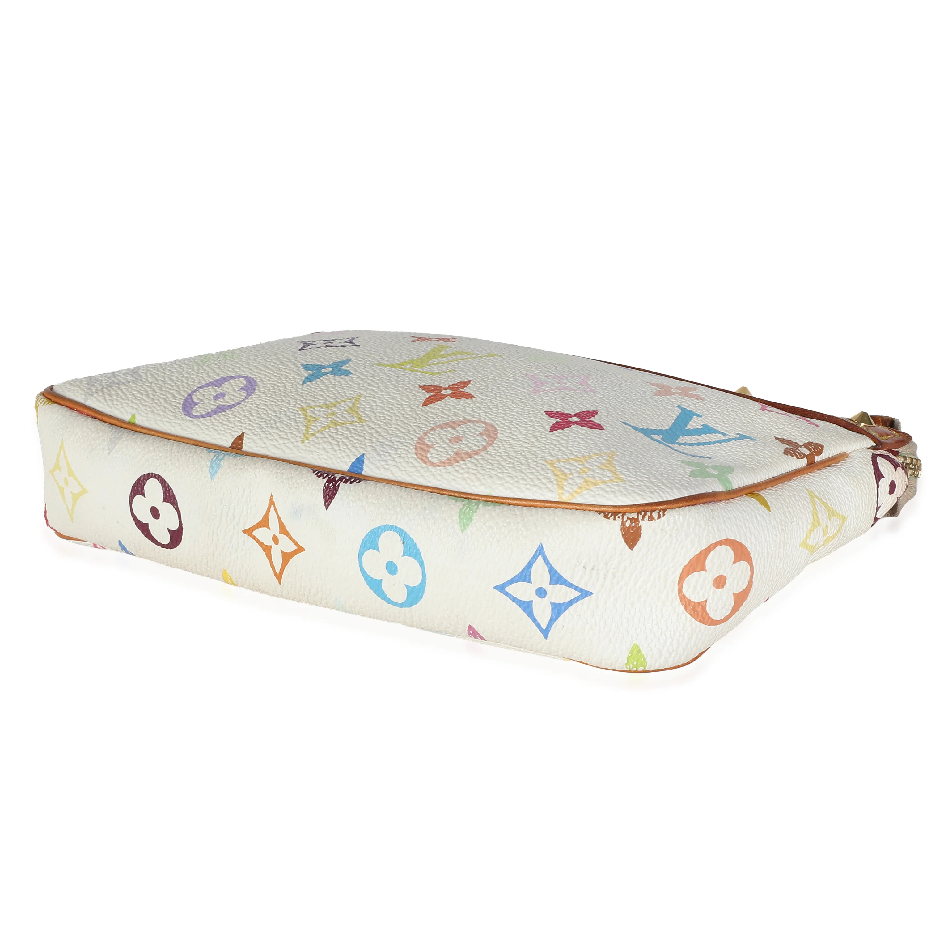 White Monogram Multicolor Canvas Pochette Accessories - Image 7