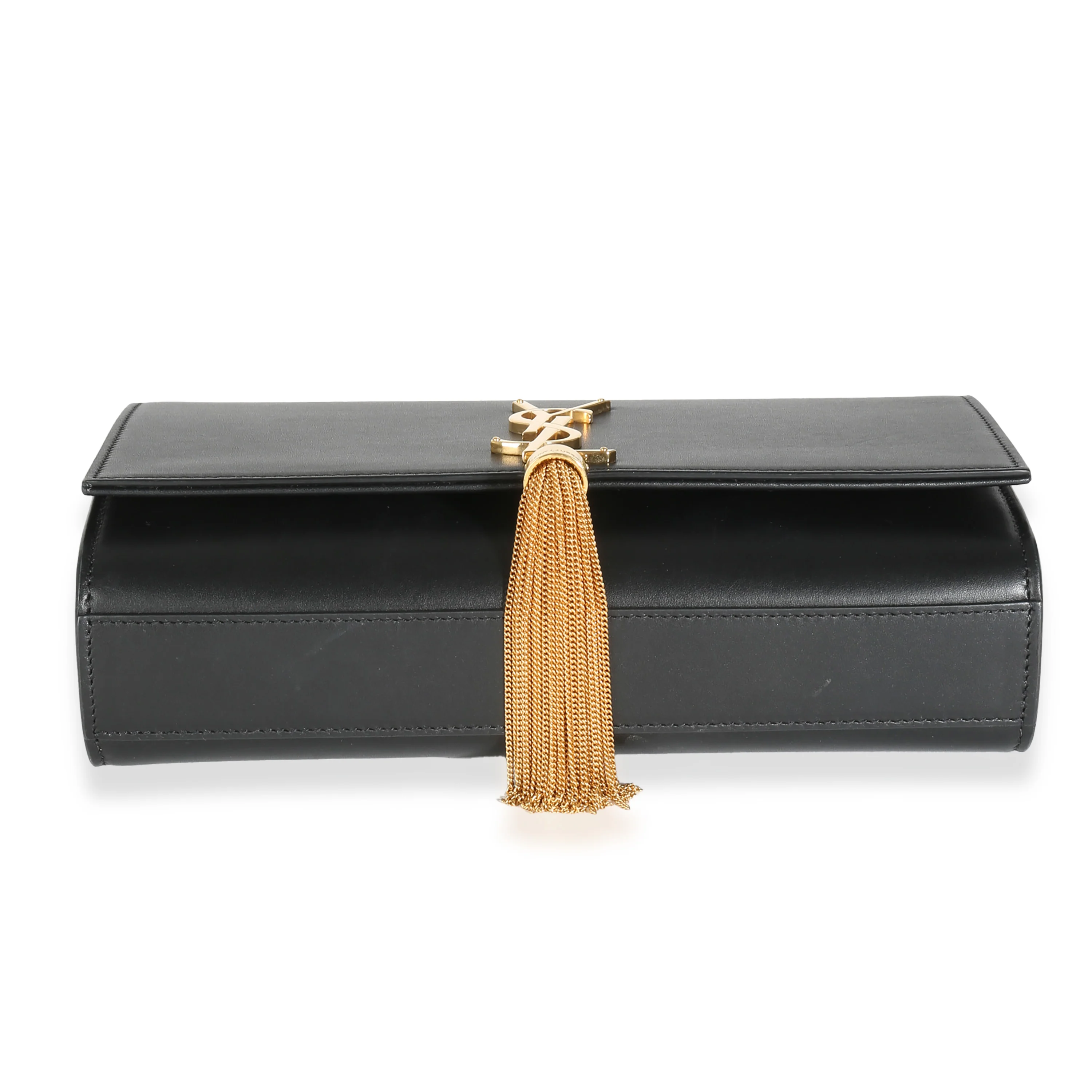 Black Smooth Calfskin Medium Kate Tassel Chain - Image 4