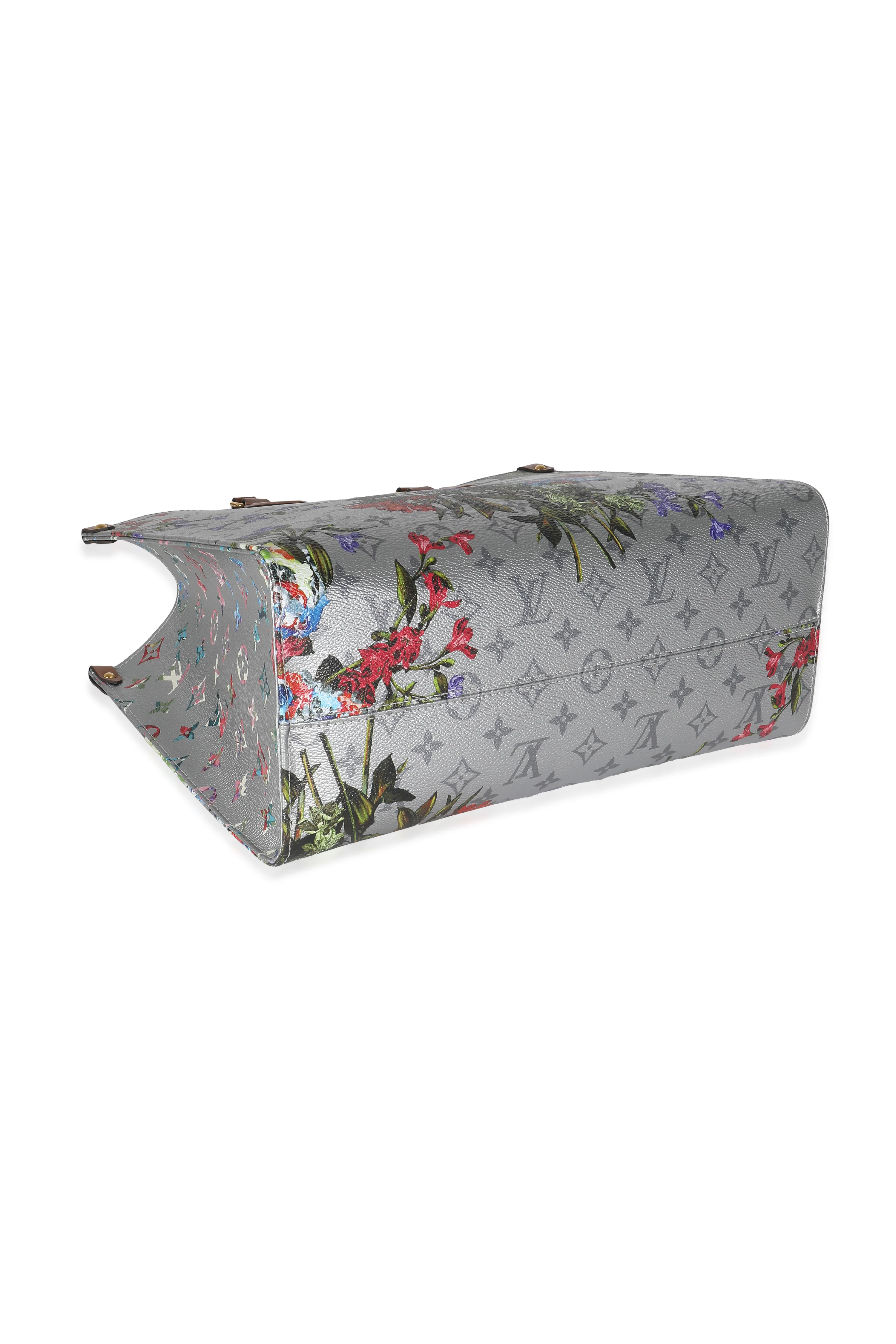 Silver Metallic Monogram Canvas LV Garden Onthego MM - Image 8