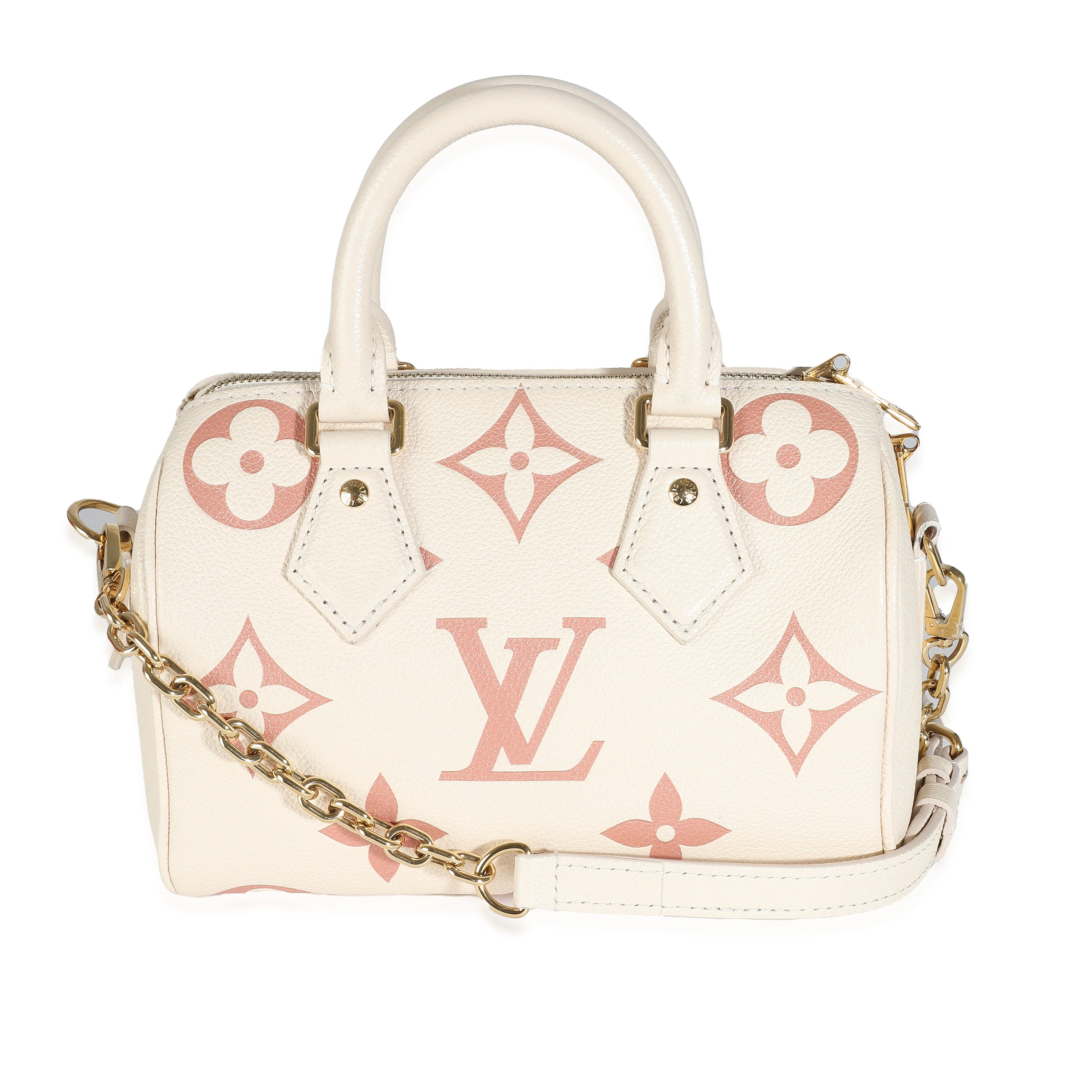 Creme Rose Trianon Empreinte Monogram Giant Speedy Bandouliere 20 - Image 4
