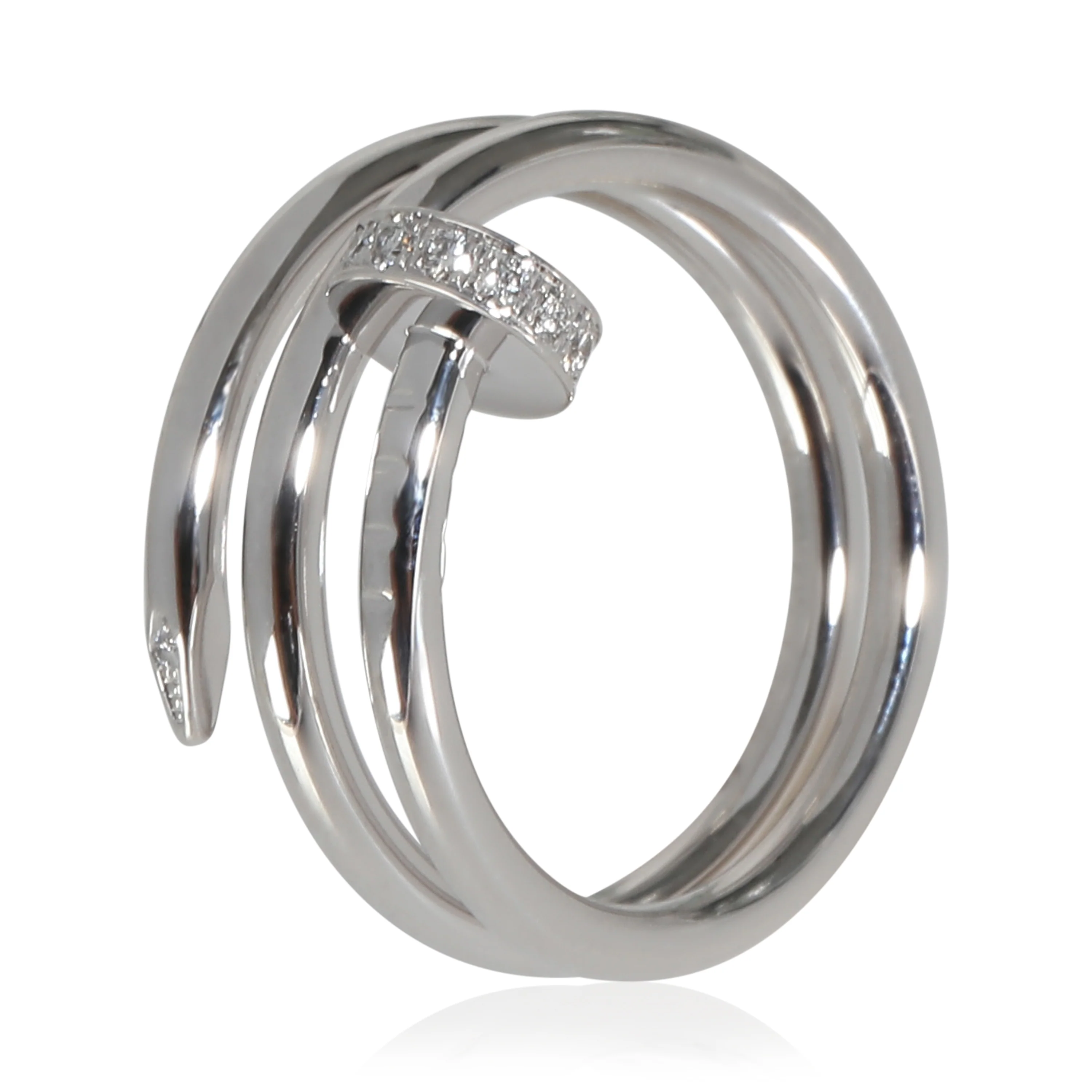 Juste Un Clou Ring, Small Model, With Diamonds (White Gold) - Image 6