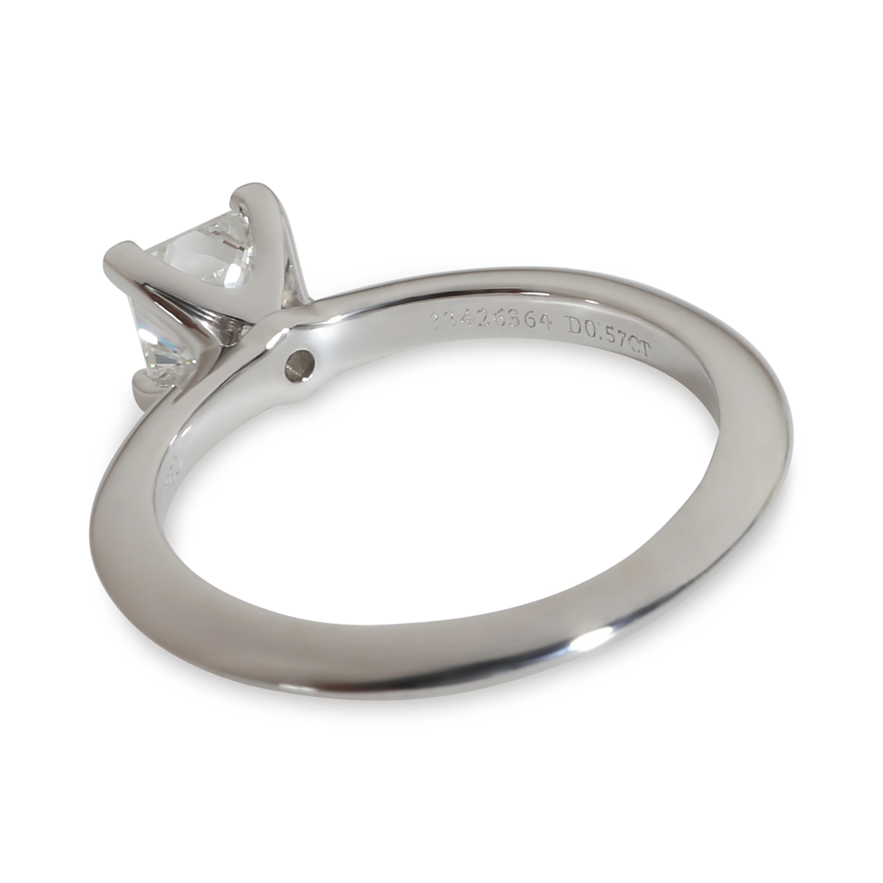 Tiffany Solitaire Engagement Ring in Platinum F VS1 0.57 CTW - Image 3