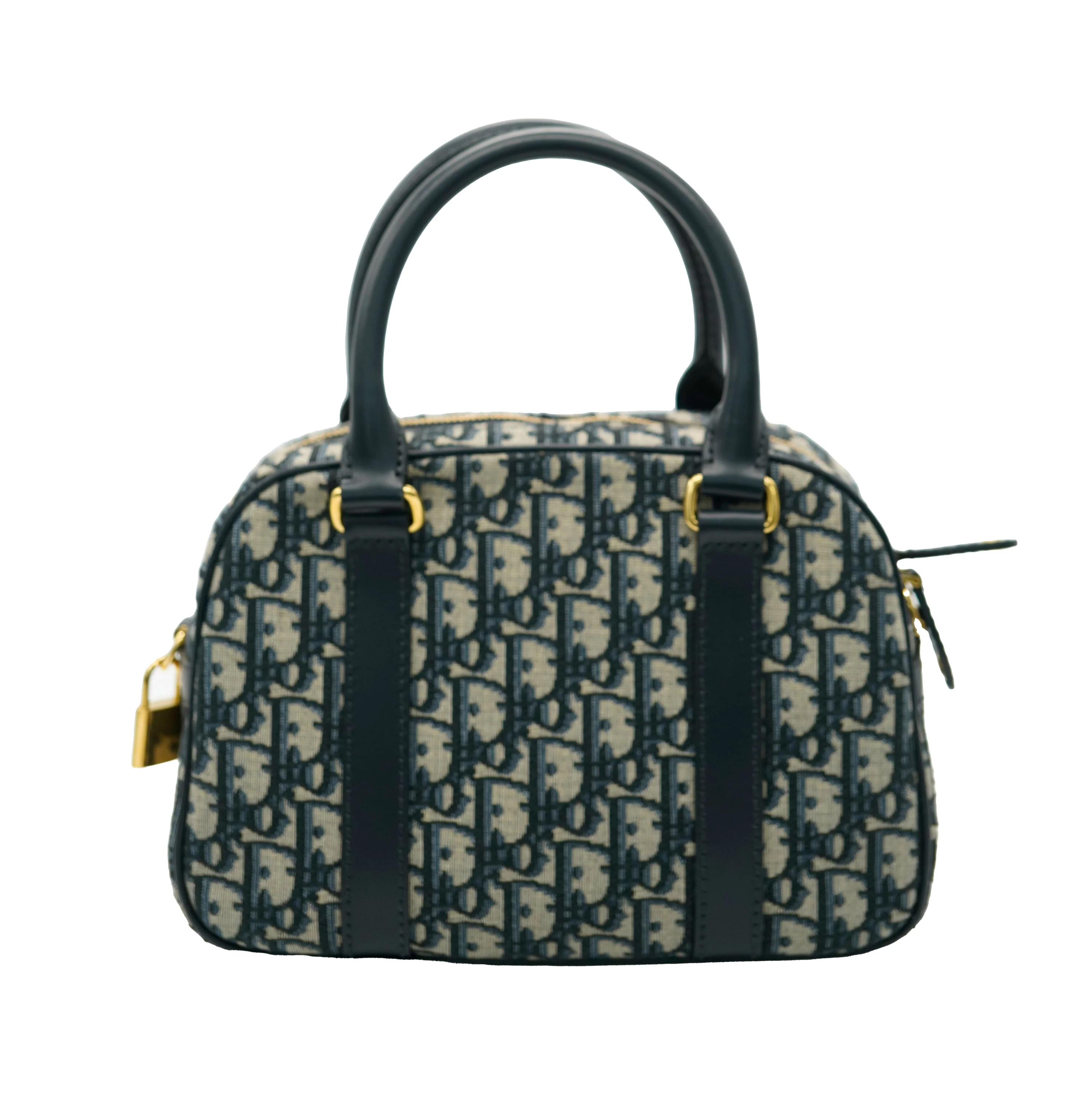 Blue Ecru Oblique Medium D-Vibe Bowling Bag - Image 3