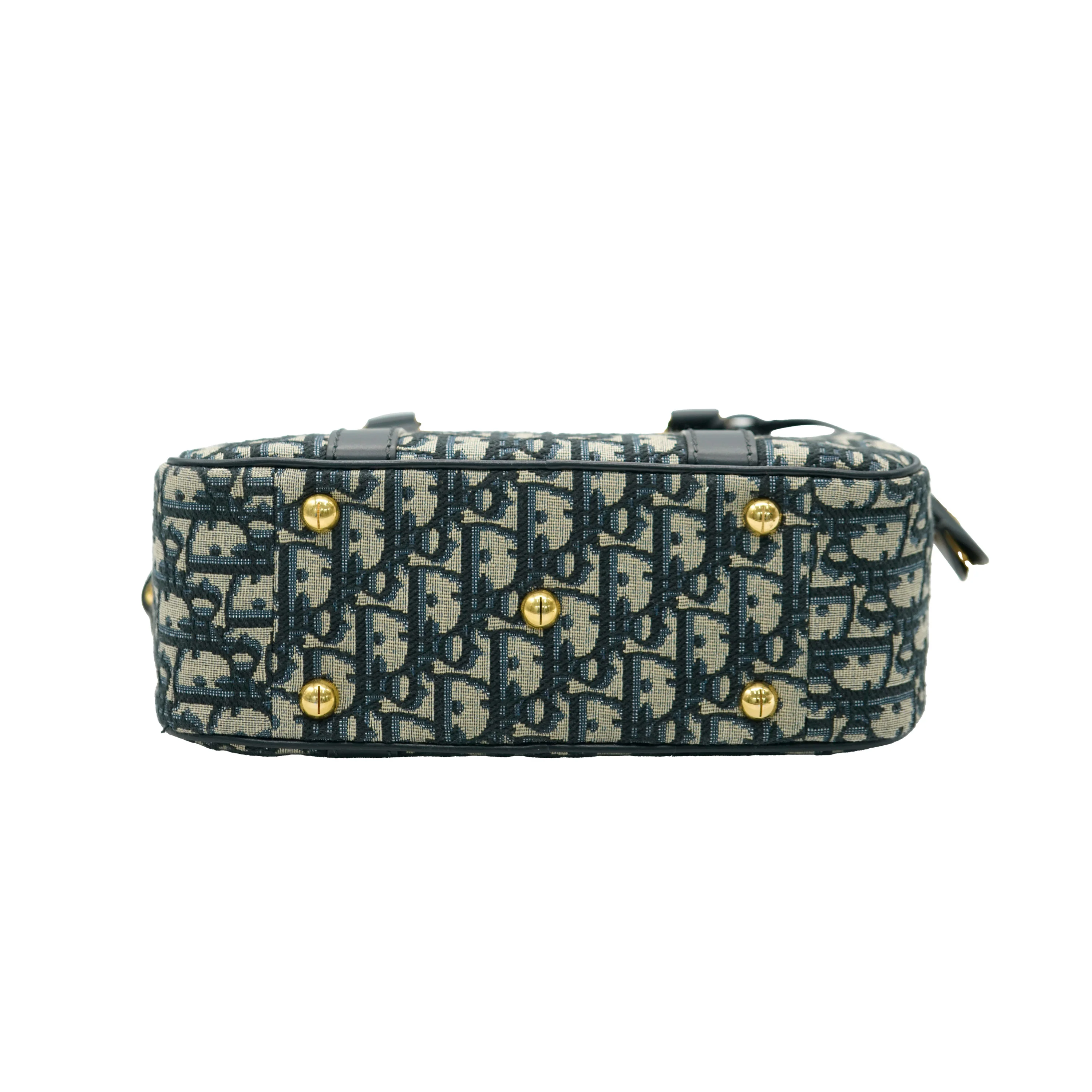 Blue Ecru Oblique Medium D-Vibe Bowling Bag - Image 4