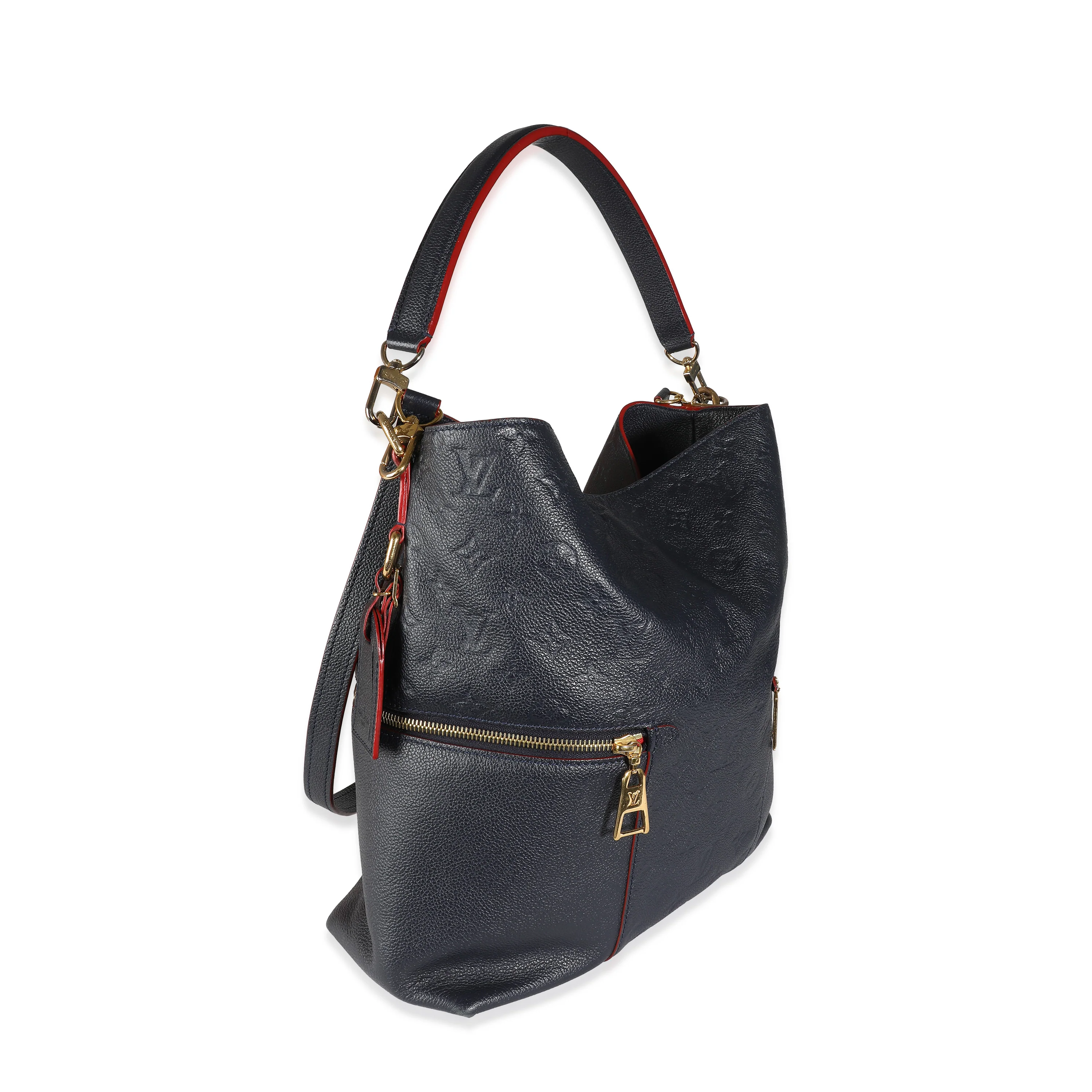 Marine Rouge Monogram Empreinte Melie Hobo - Image 3