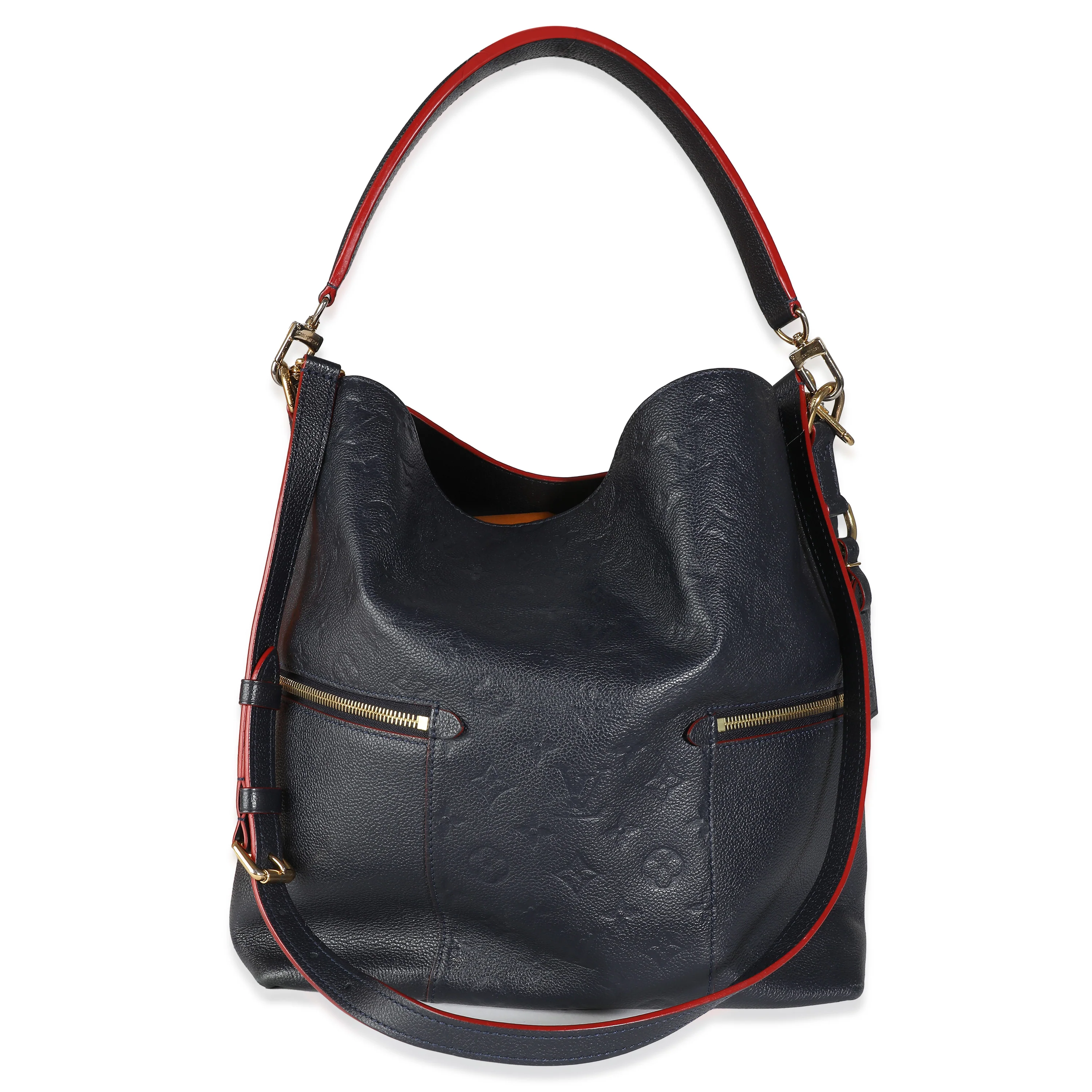 Marine Rouge Monogram Empreinte Melie Hobo - Image 4