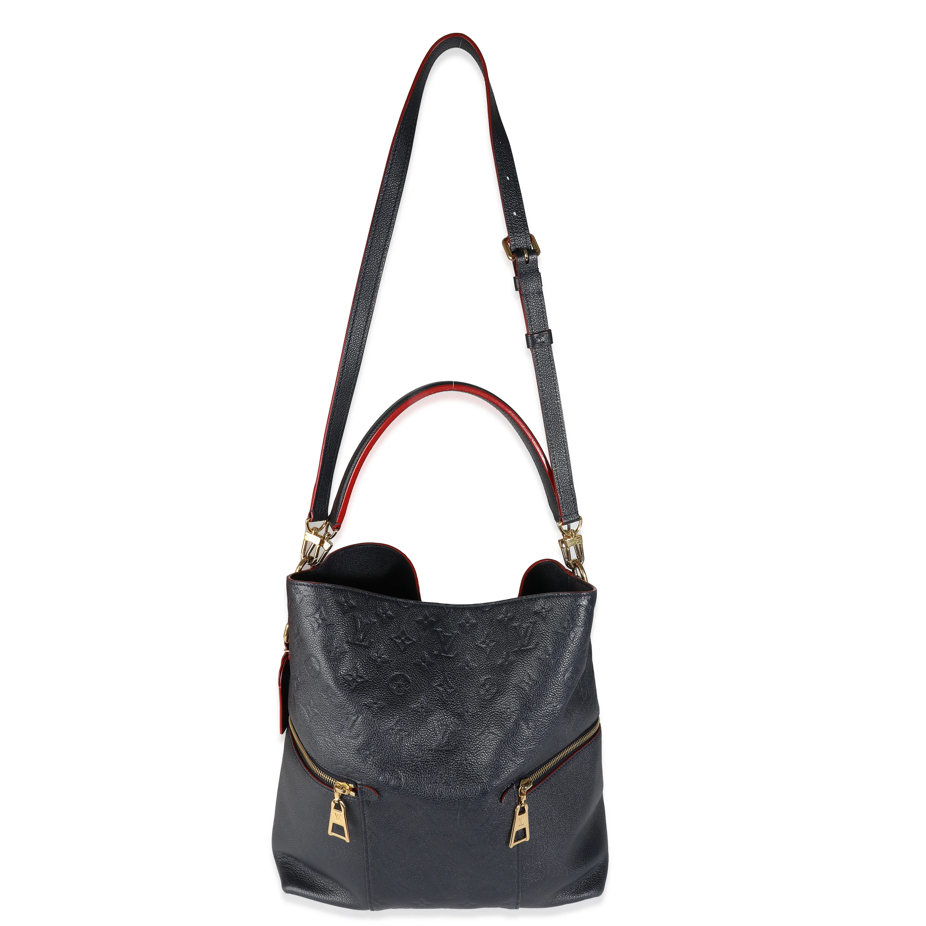 Marine Rouge Monogram Empreinte Melie Hobo - Image 5