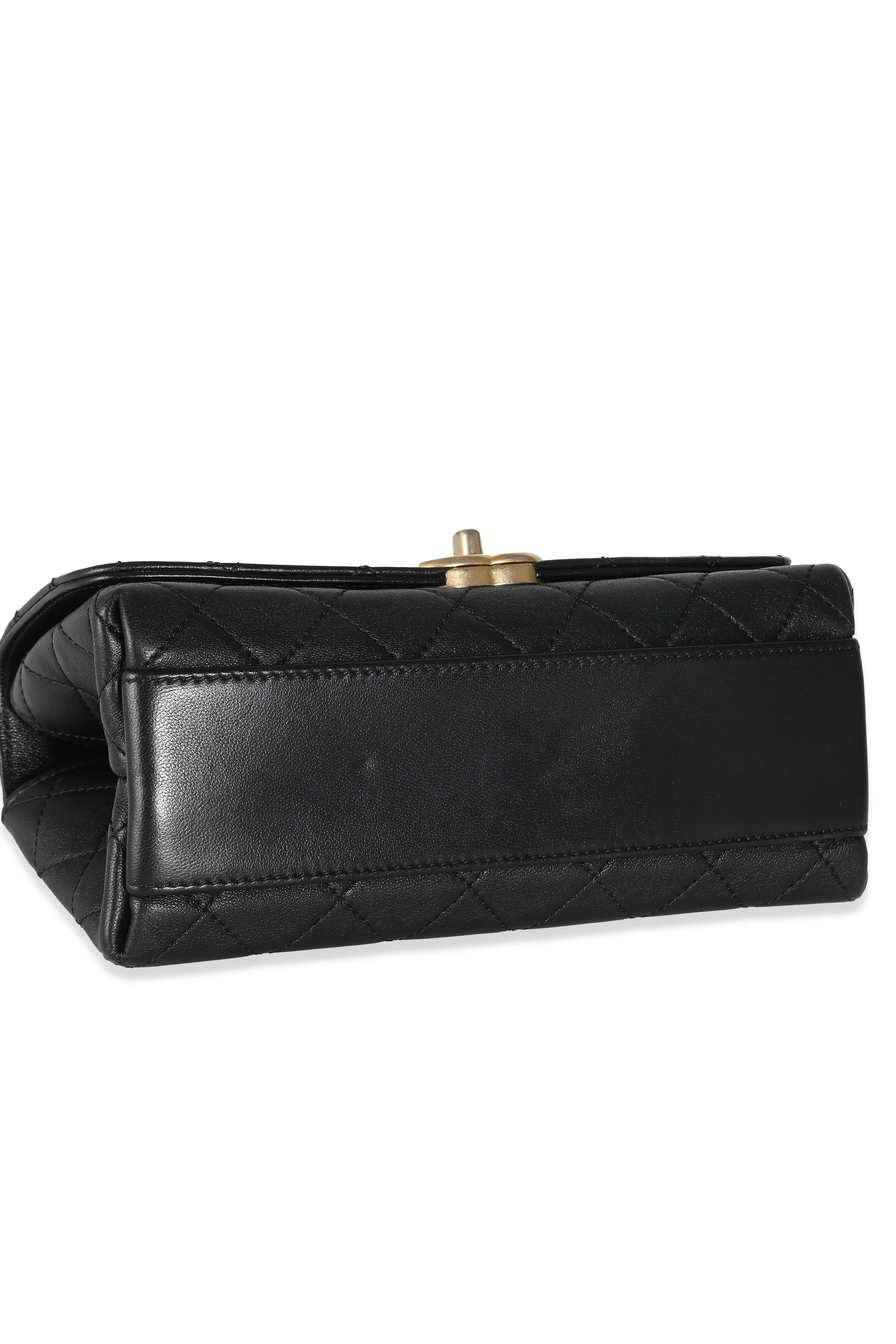 Black Quilted Lambskin Small La Parisienne Flap Bag - Image 6